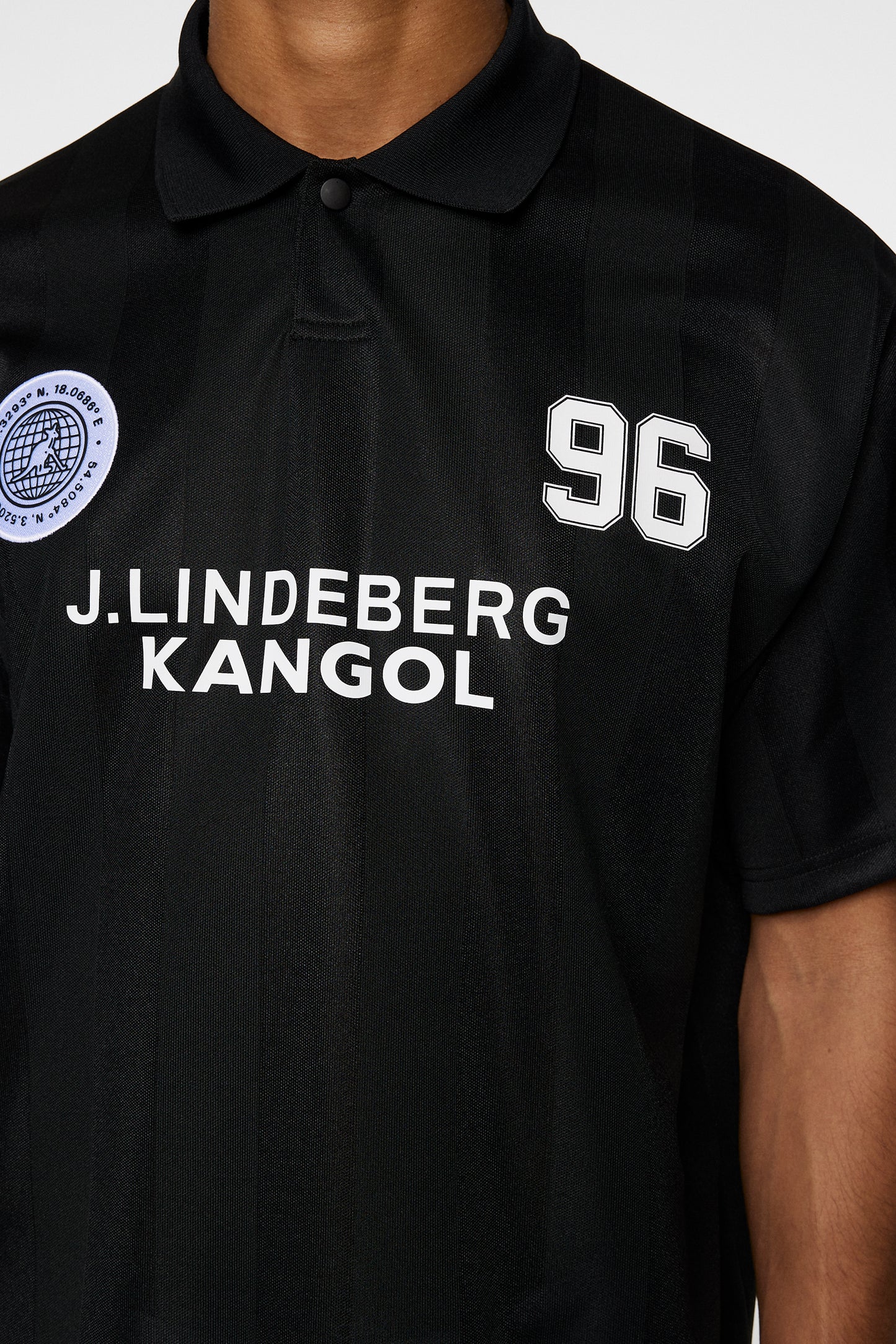 Paul Football Jersey in Black by J.Lindeberg