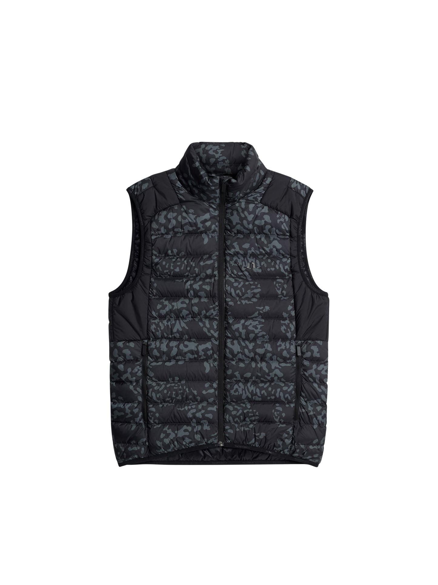 Oden Light Down Vest Print in Snake Rock Asphalt M by J.Lindeberg