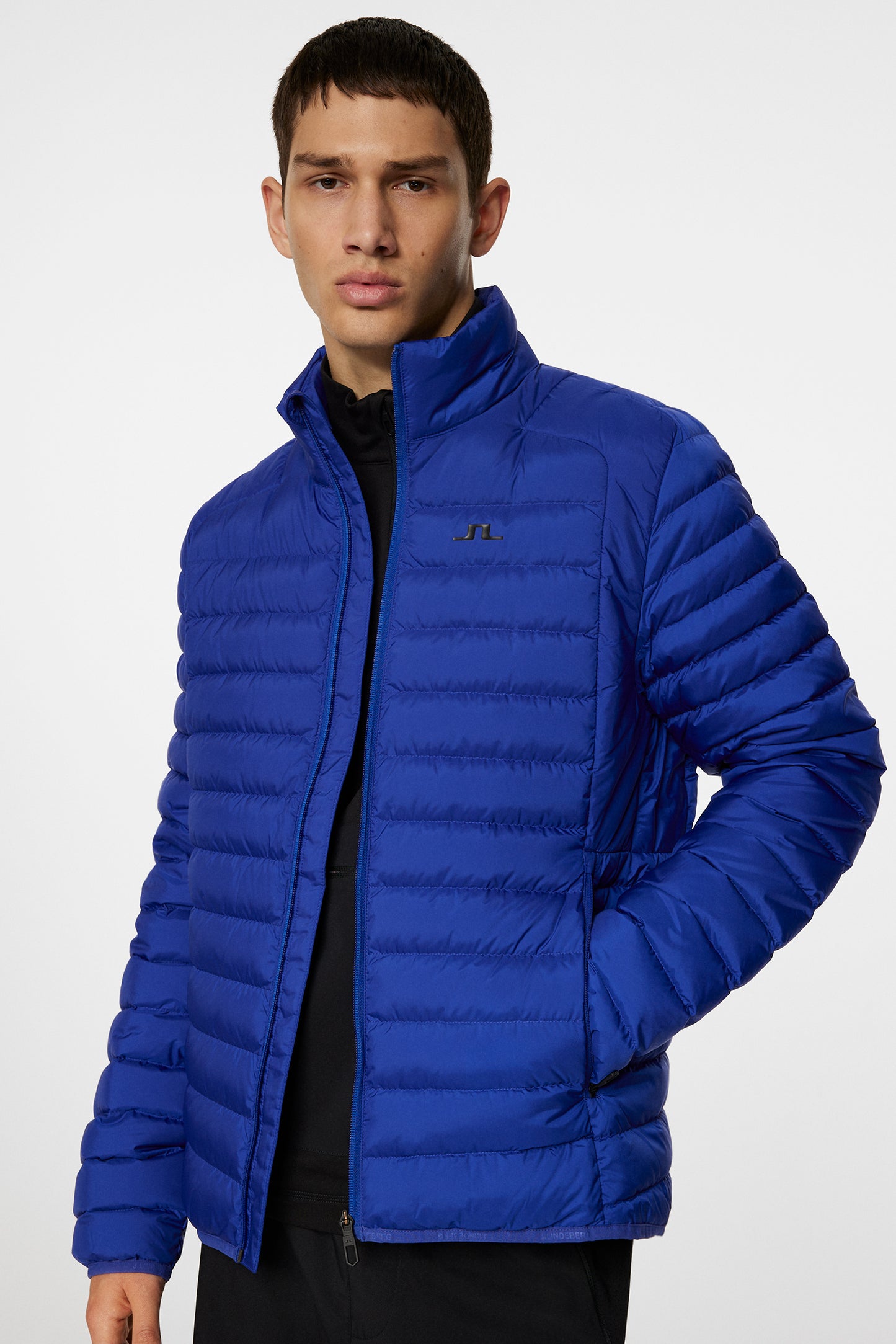 Oden Light Down Jacket in Clematis Blue by J.Lindeberg