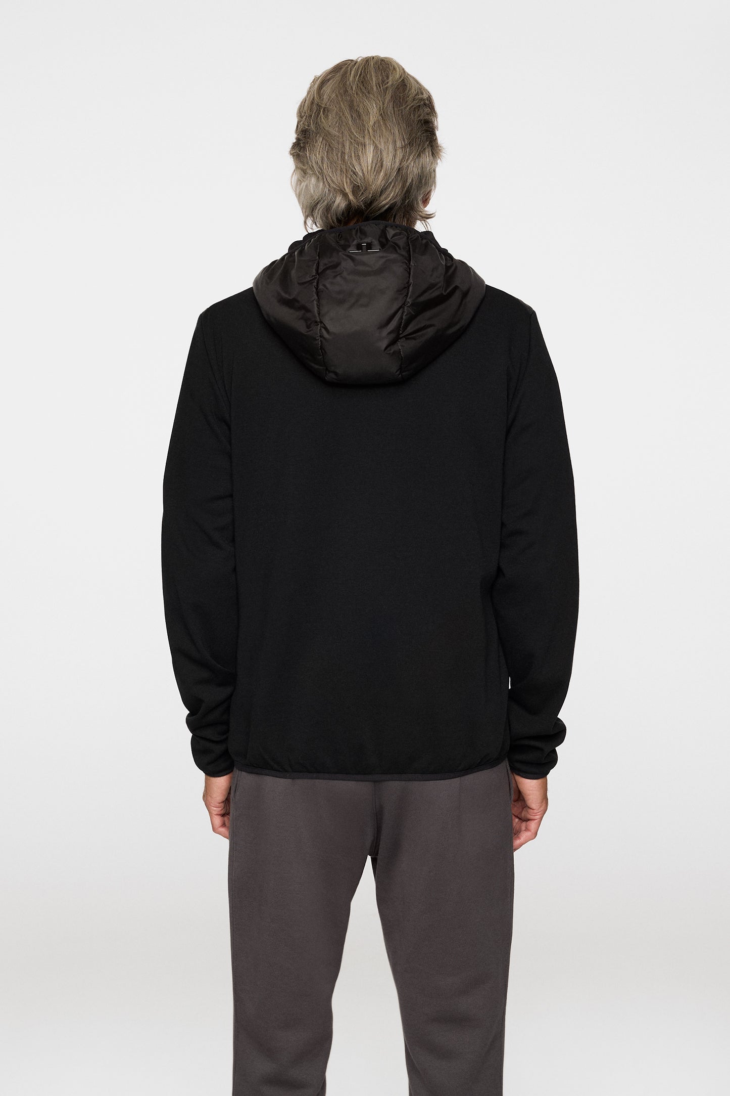 Gregory Hybrid Hood in Black by J.Lindeberg