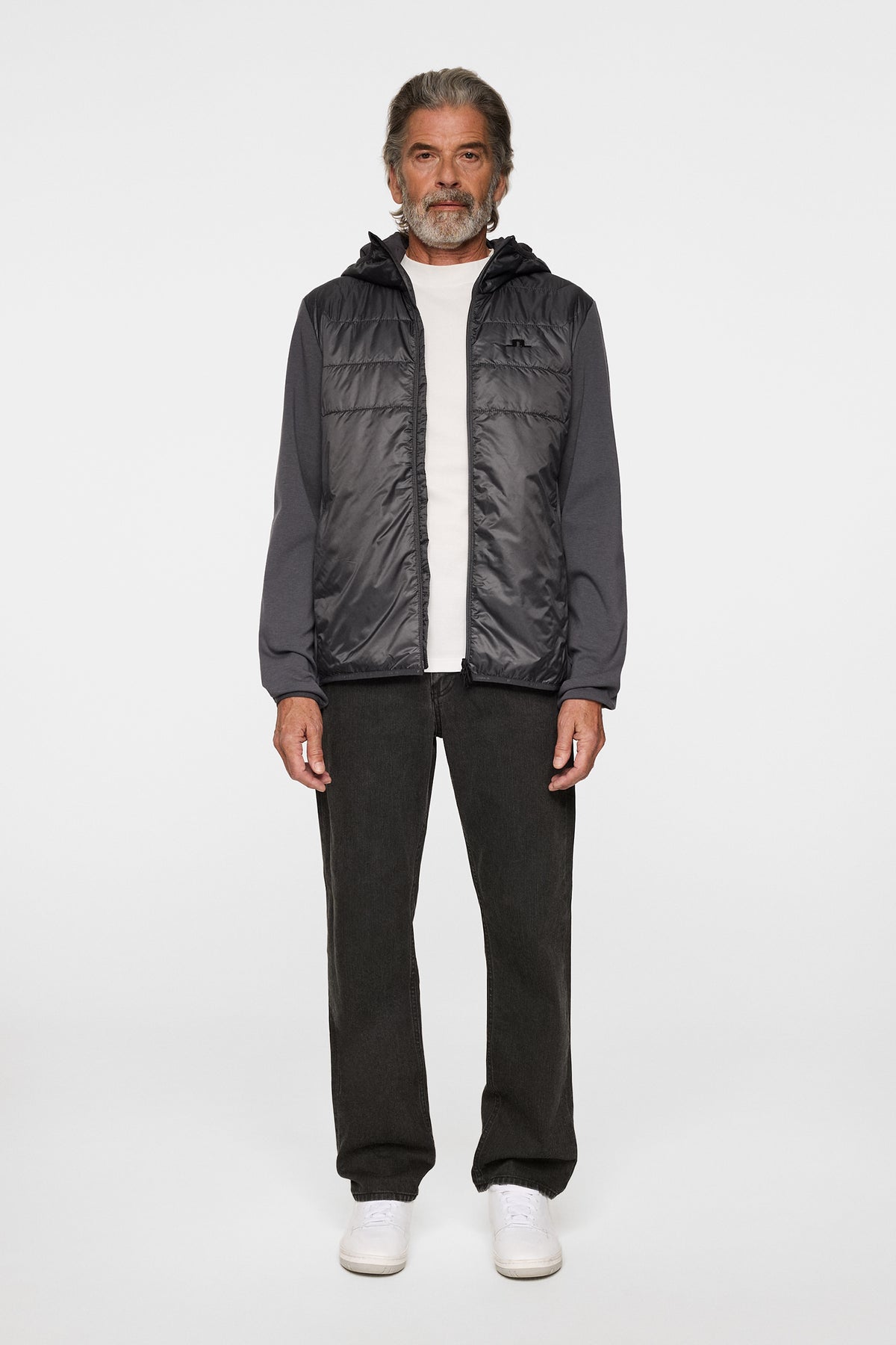 Gregory Hybrid Hood in Asphalt by J.Lindeberg