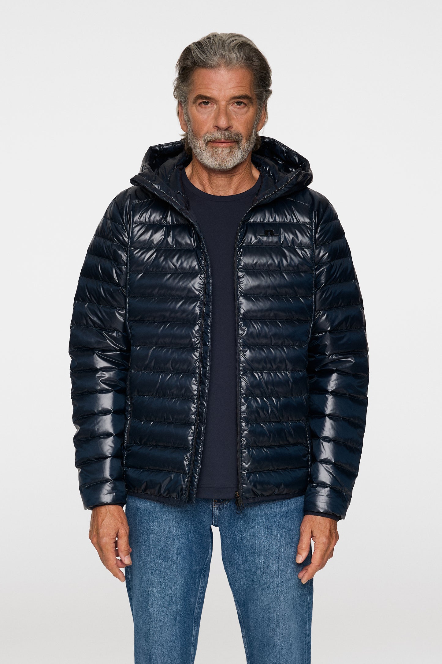 Oden Light Down Hood in JL Navy by J.Lindeberg