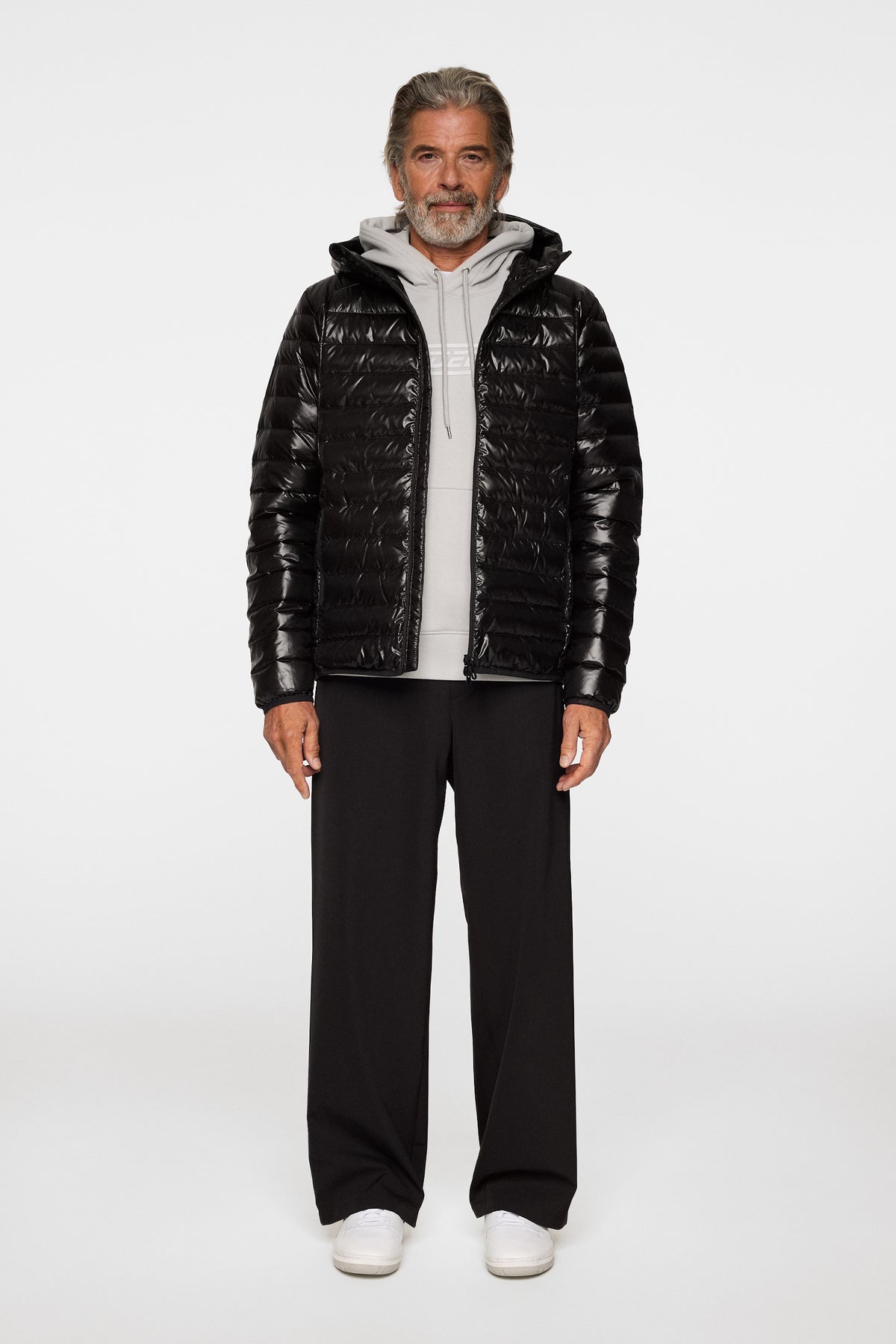 Oden Light Down Hood in Black by J.Lindeberg