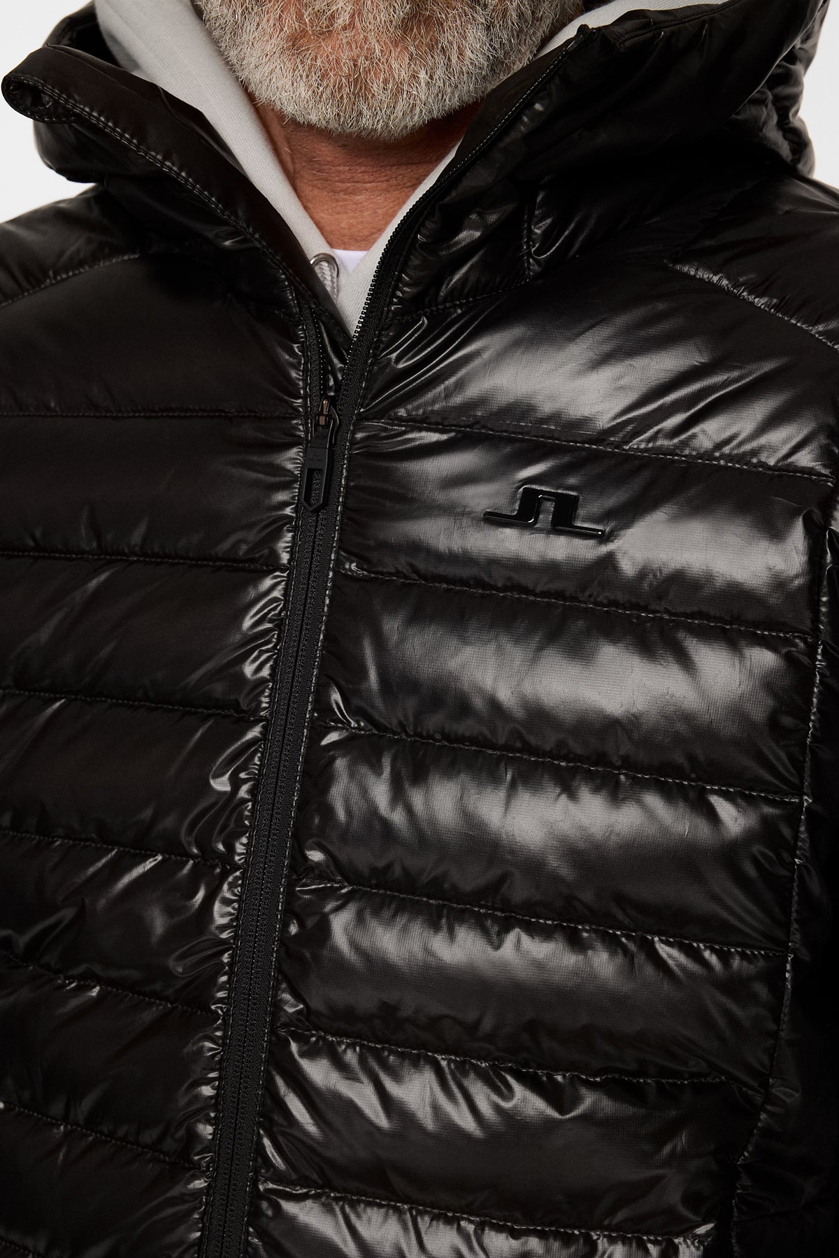 Oden Light Down Hood in Black by J.Lindeberg