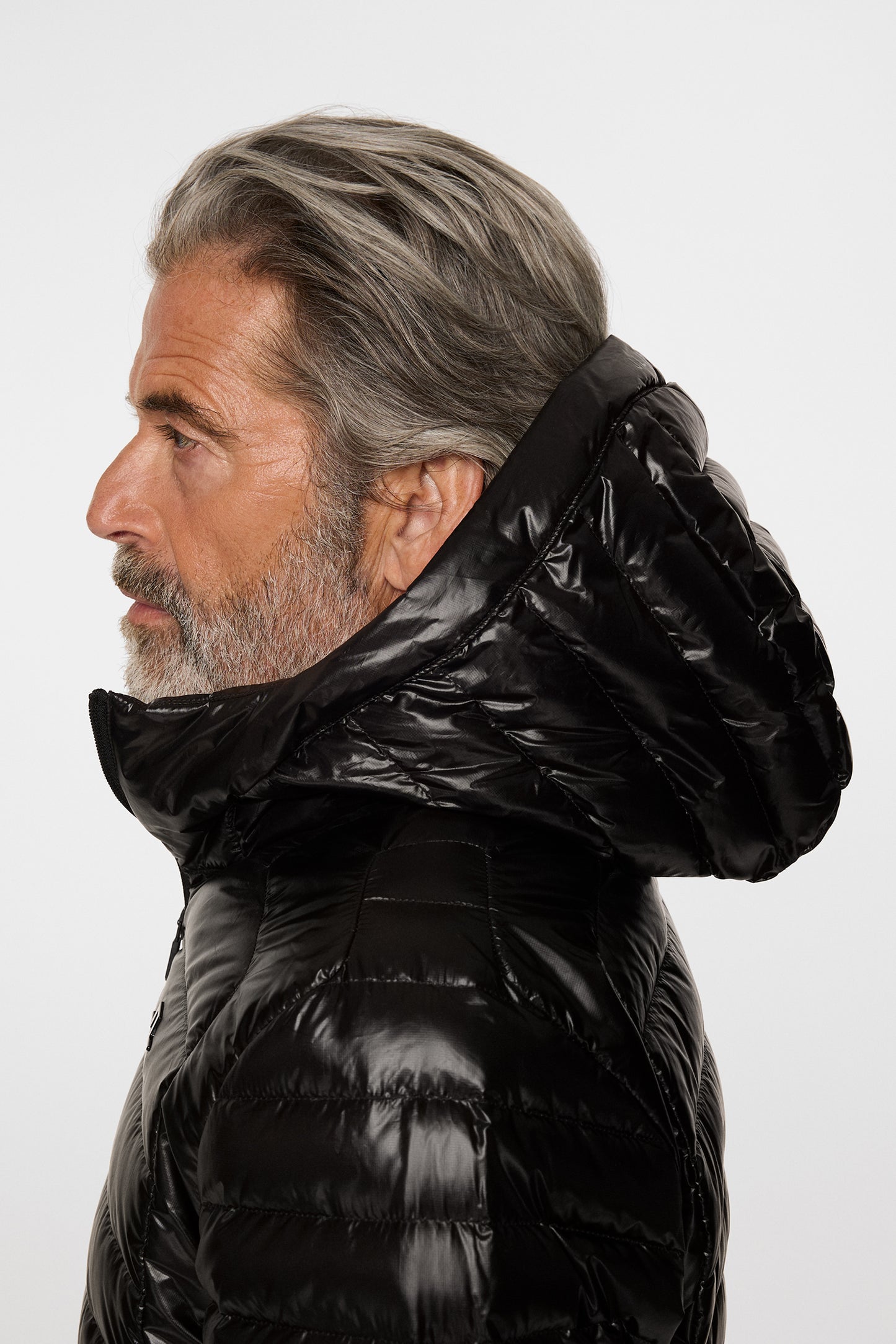 Oden Light Down Hood in Black by J.Lindeberg