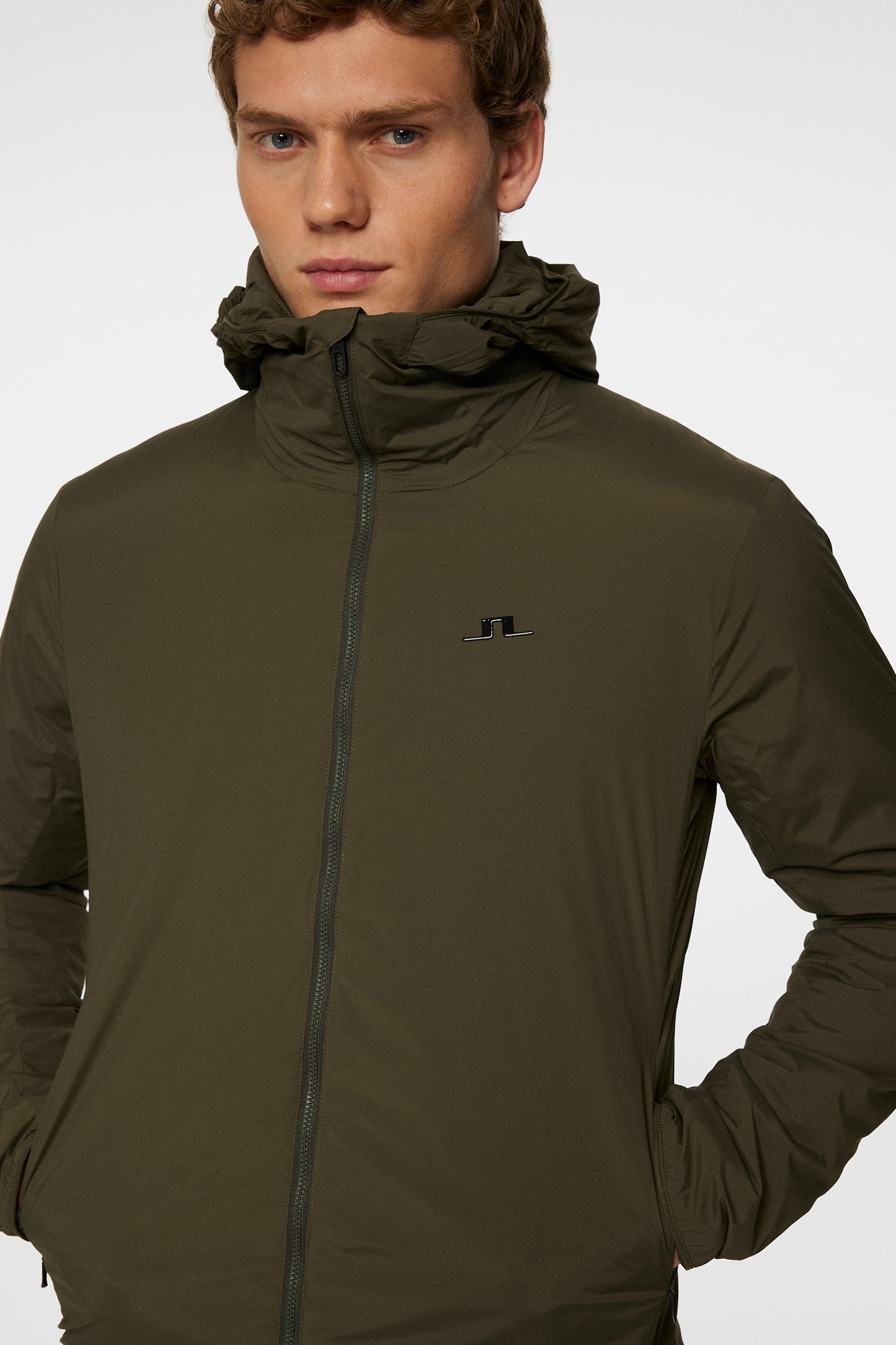 Clinton Hood in Forest Green by J.Lindeberg