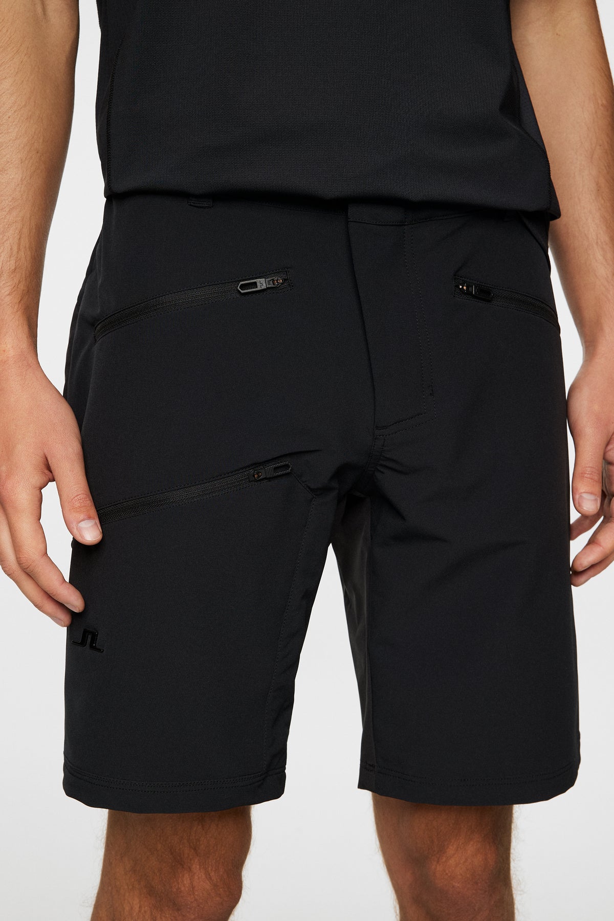 Adrian Softshell Shorts in Black by J.Lindeberg