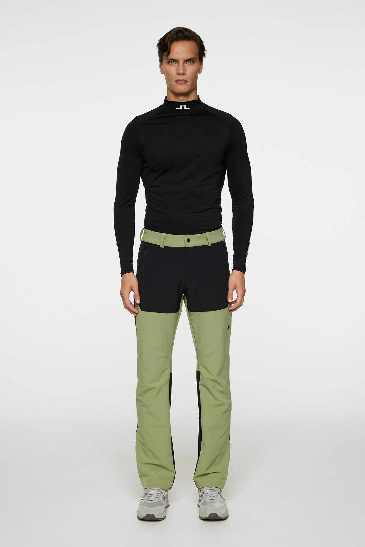 Marko Colour Block Pant in Oil Green by J.Lindeberg
