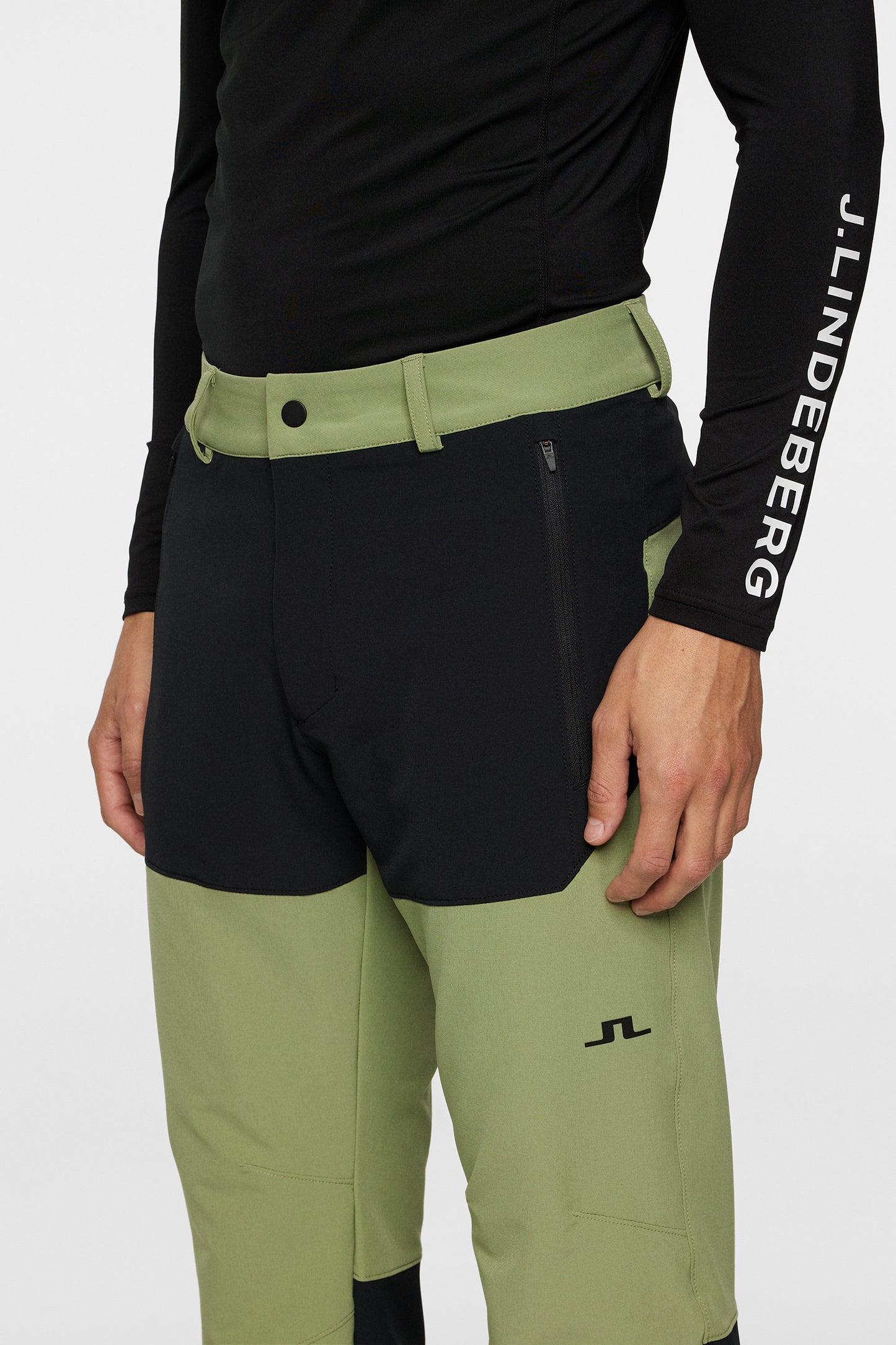 Marko Colour Block Pant in Oil Green by J.Lindeberg