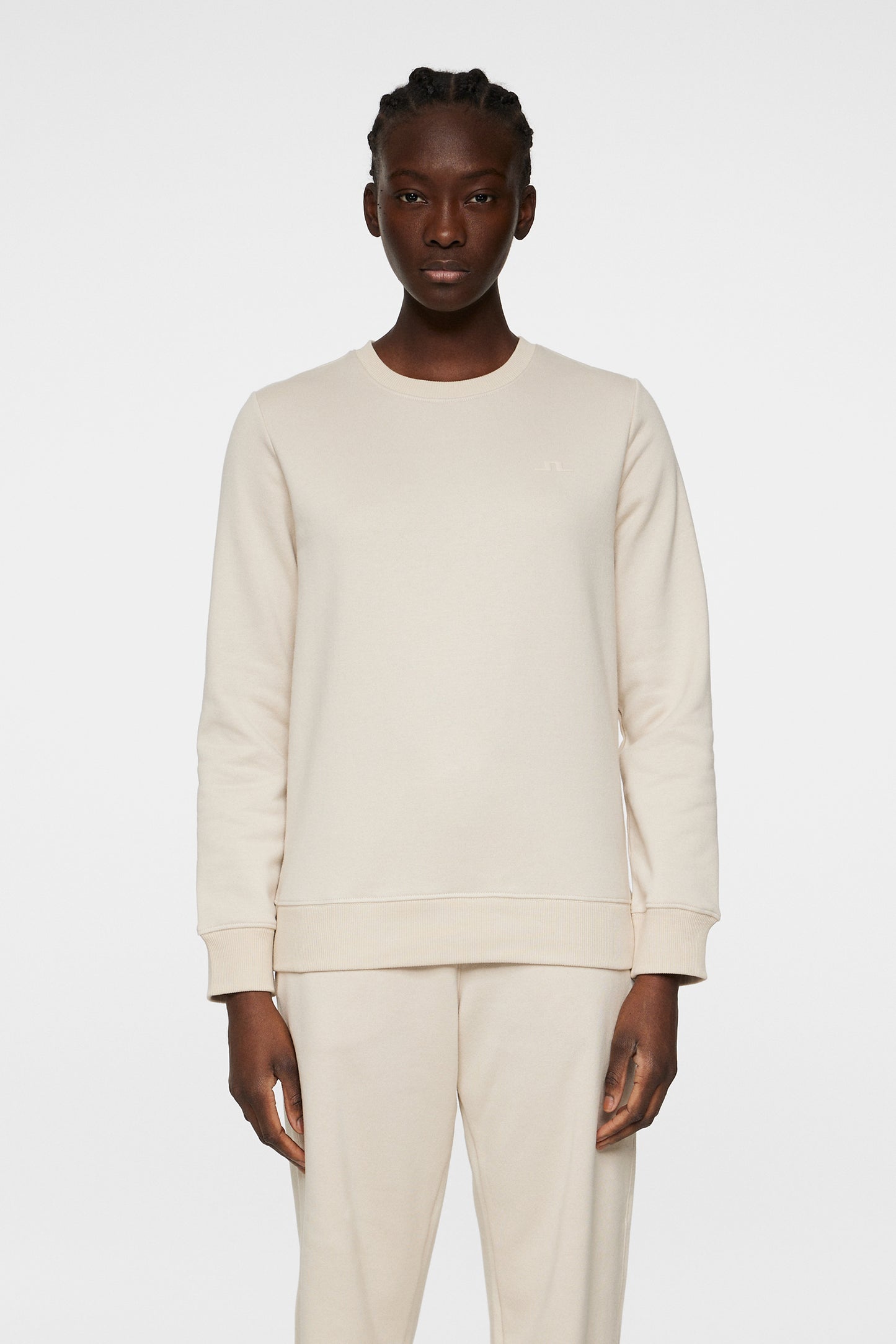 W Alpha Crew Neck in Moonbeam by J.Lindeberg
