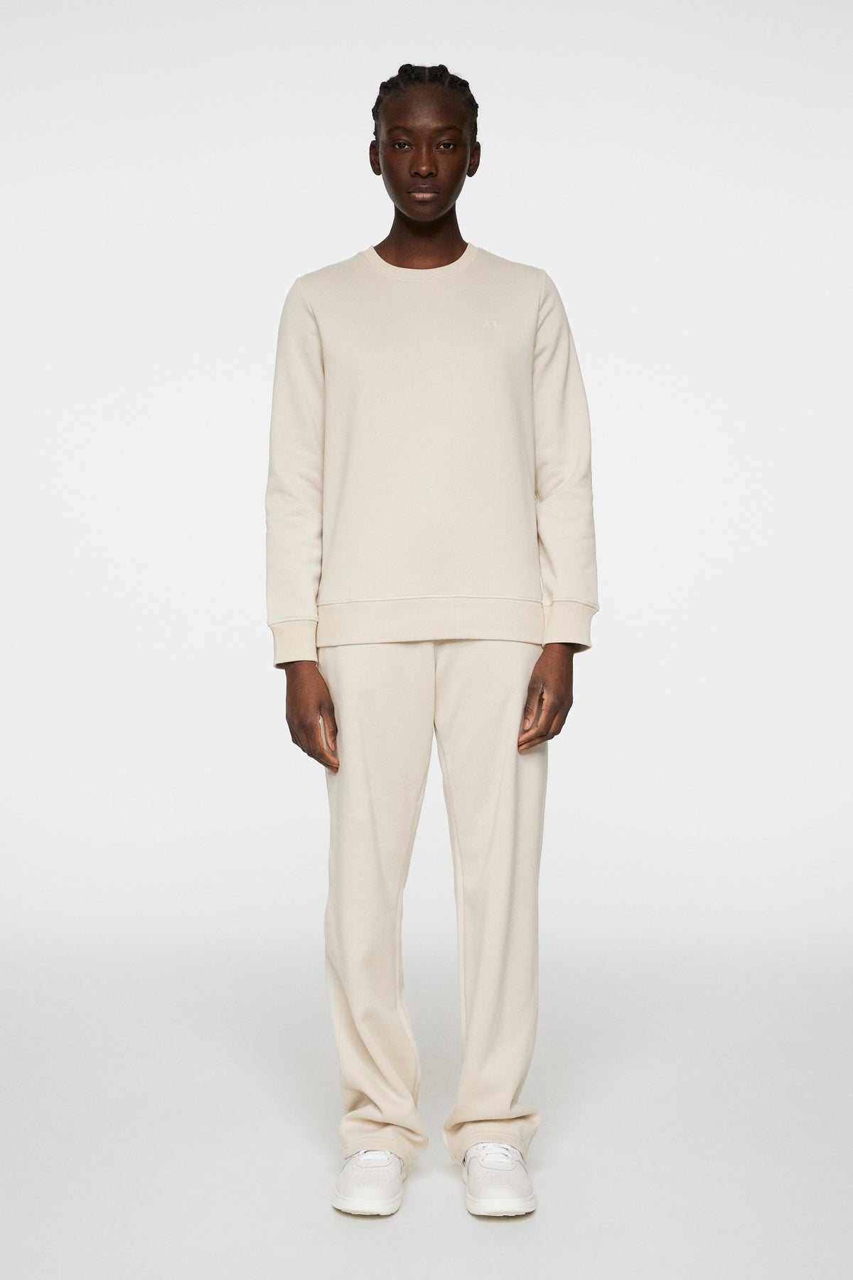 W Alpha Crew Neck in Moonbeam by J.Lindeberg