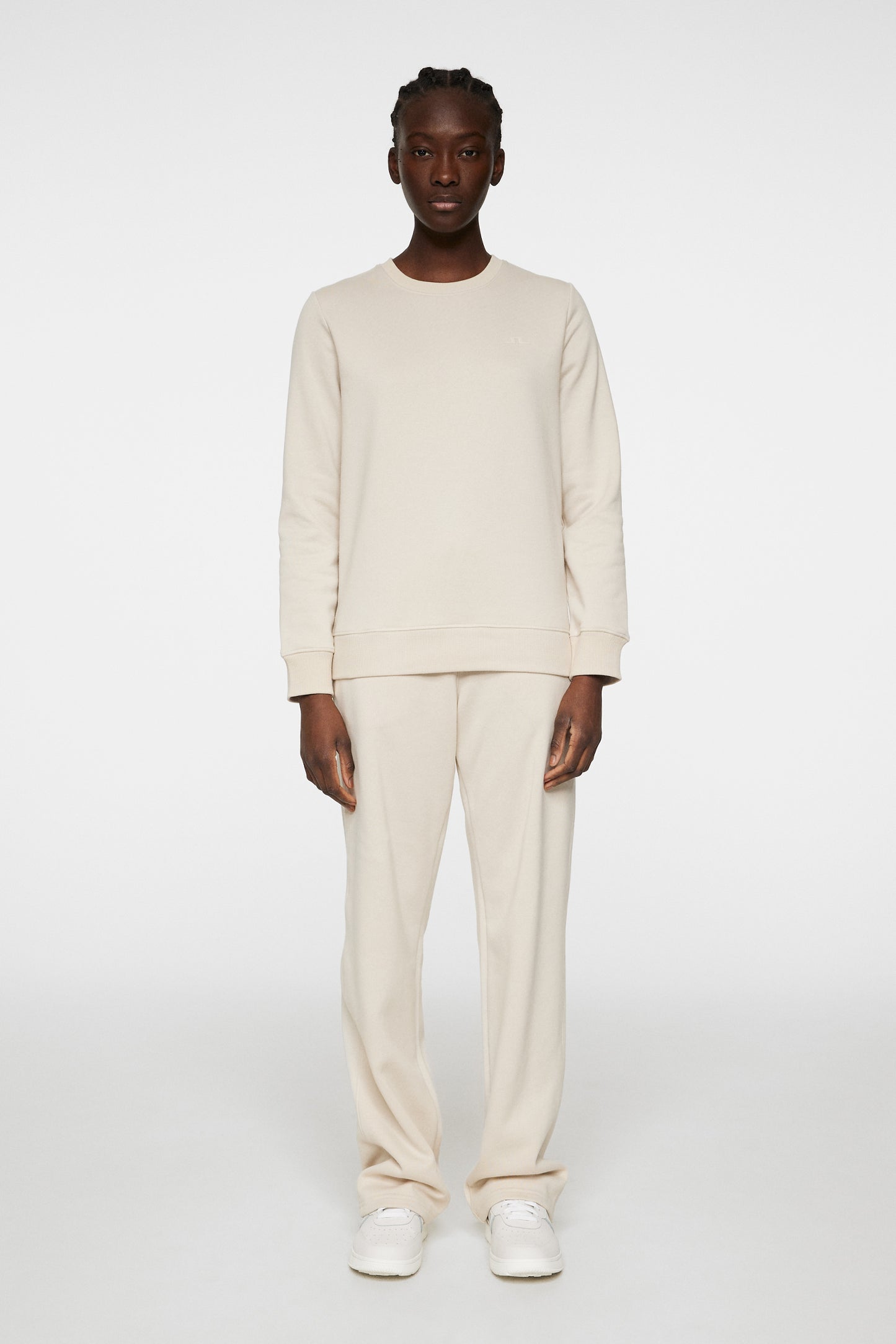 W Alpha Crew Neck in Moonbeam by J.Lindeberg