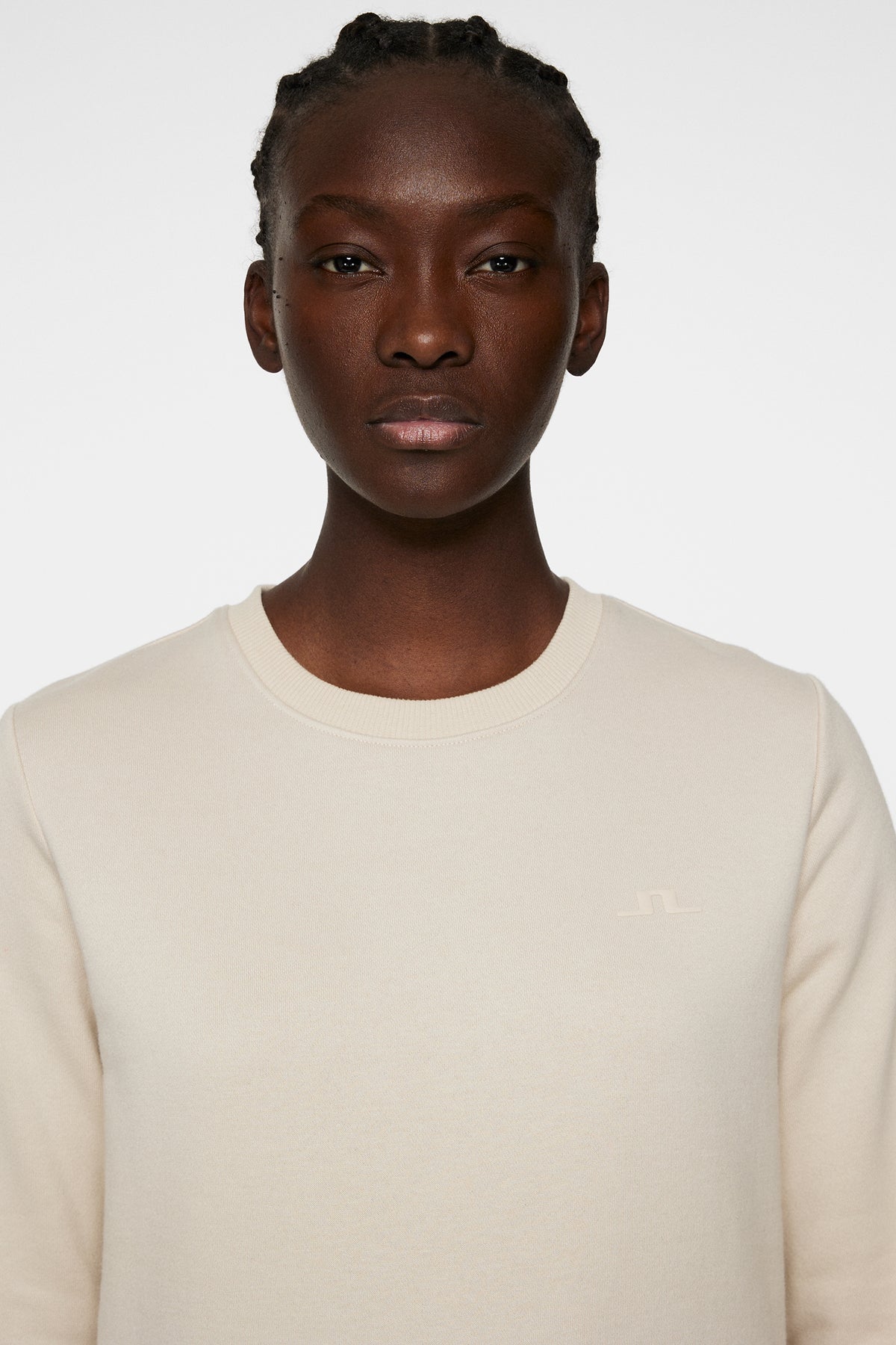 W Alpha Crew Neck in Moonbeam by J.Lindeberg