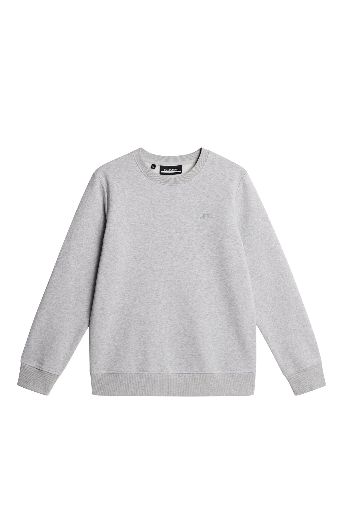 W Alpha Crew Neck in Light Grey Melange by J.Lindeberg