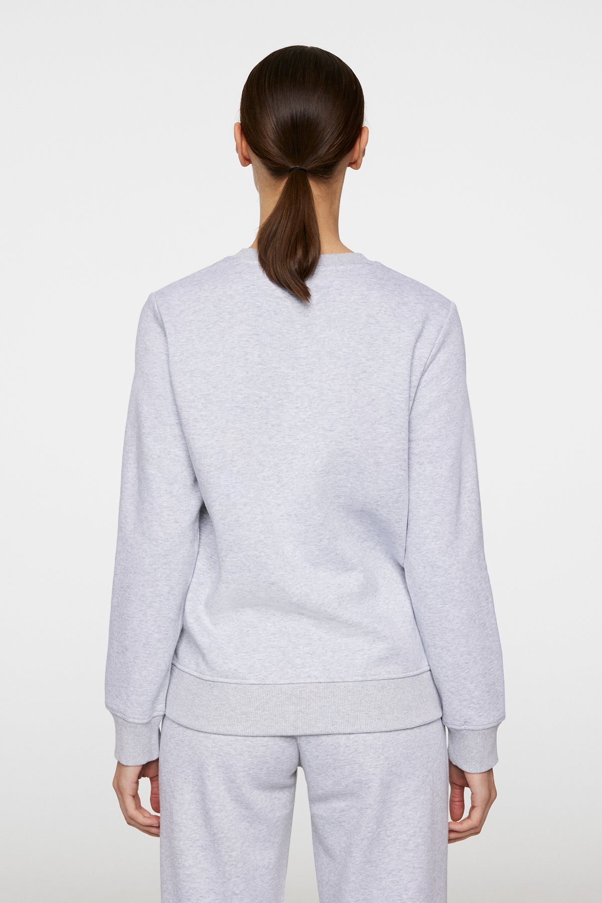 W Alpha Crew Neck in Light Grey Melange by J.Lindeberg