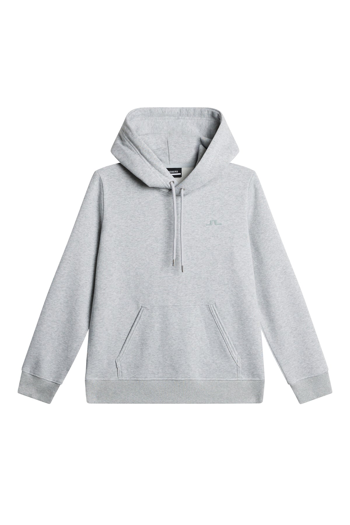 W Alpha Hood in Light Grey Melange by J.Lindeberg
