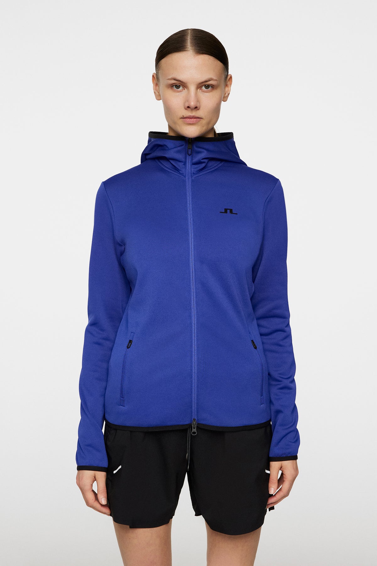 Milly Polartec Hood in Clematis Blue by J.Lindeberg