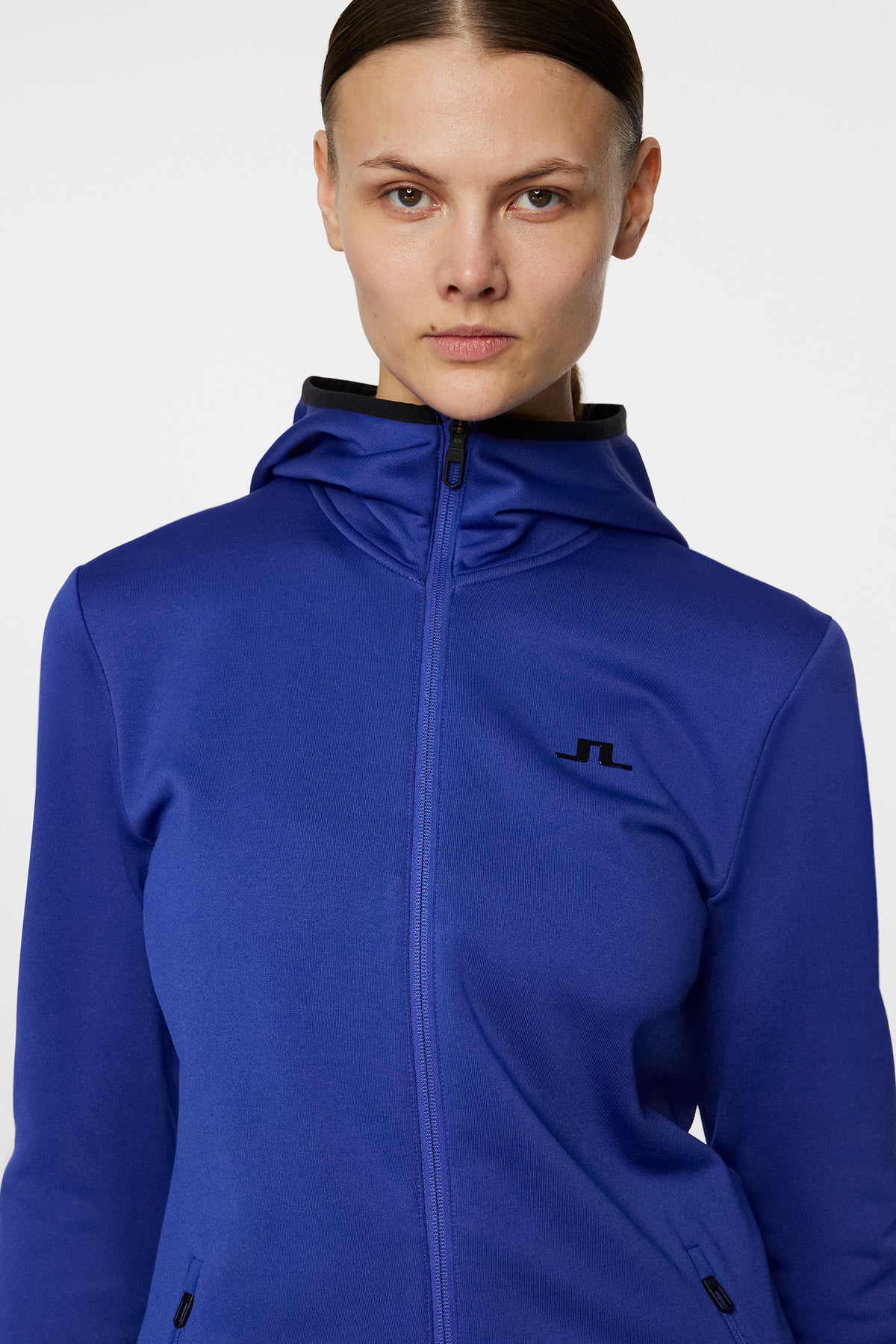 Milly Polartec Hood in Clematis Blue by J.Lindeberg