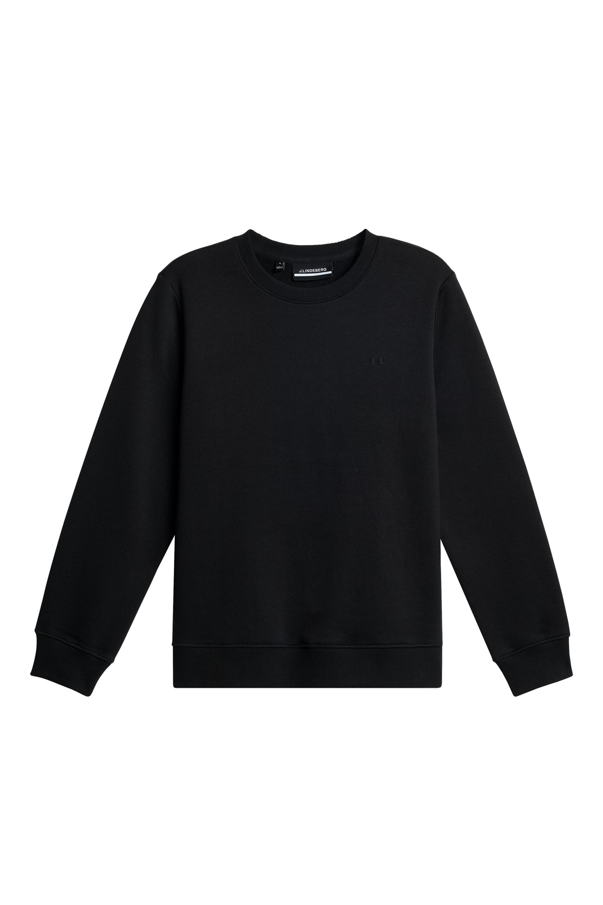 W Alpha Crew Neck in Black by J.Lindeberg