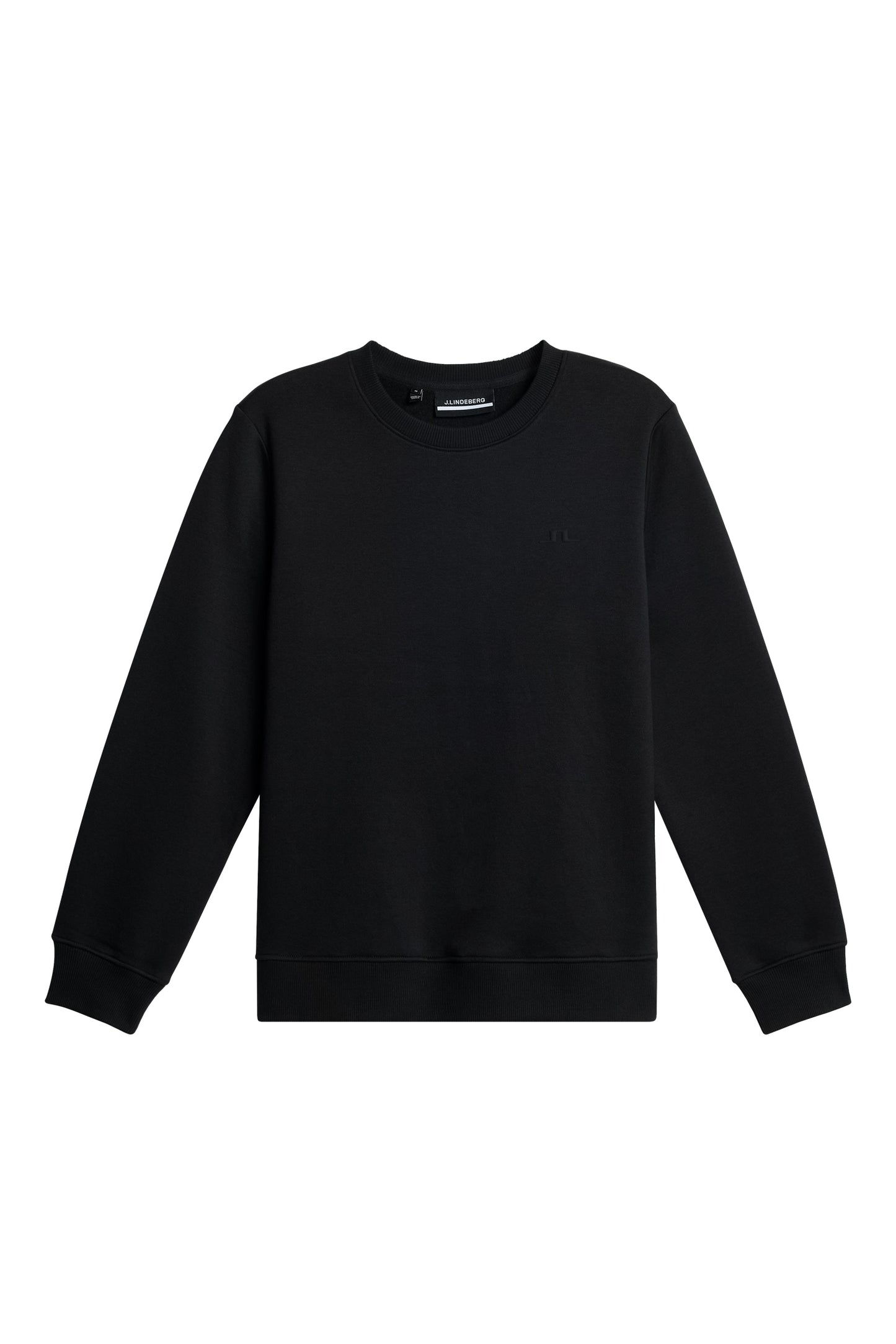 W Alpha Crew Neck in Black by J.Lindeberg