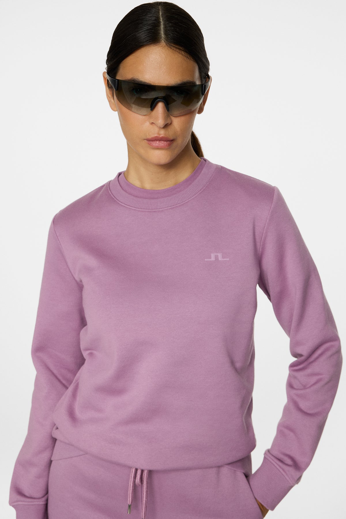 W Alpha Crew Neck in Very Grape by J.Lindeberg