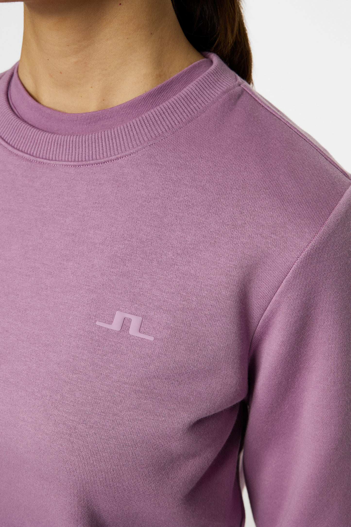 W Alpha Crew Neck in Very Grape by J.Lindeberg