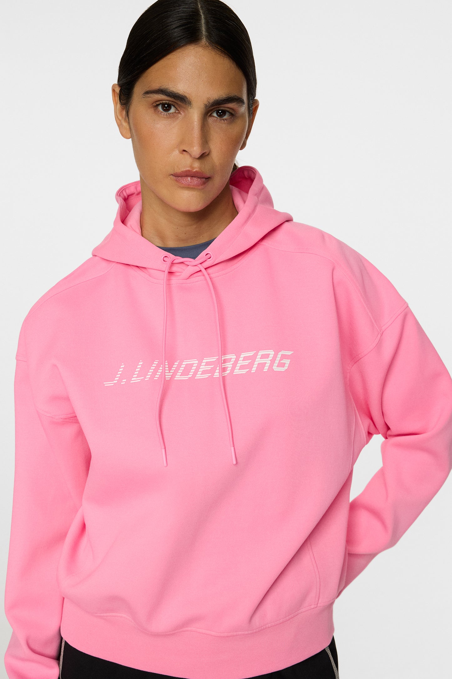 Dawn Hoodie in Eosine Pink by J.Lindeberg
