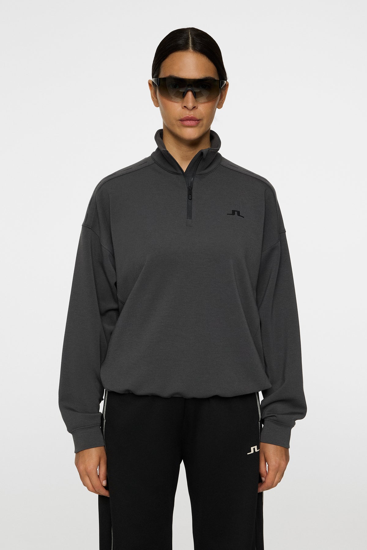 Airy Zip Sweatshirt in Asphalt by J.Lindeberg