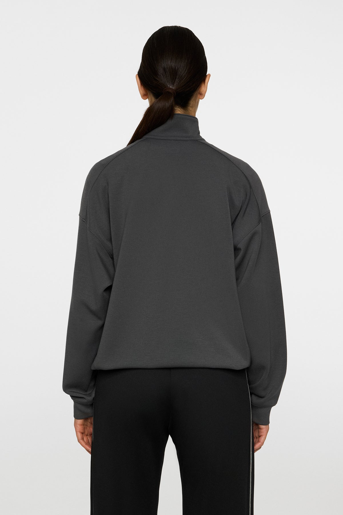 Airy Zip Sweatshirt in Asphalt by J.Lindeberg