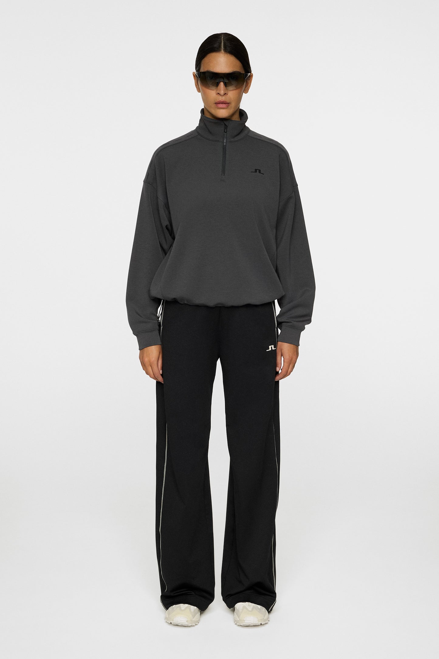 Airy Zip Sweatshirt in Asphalt by J.Lindeberg