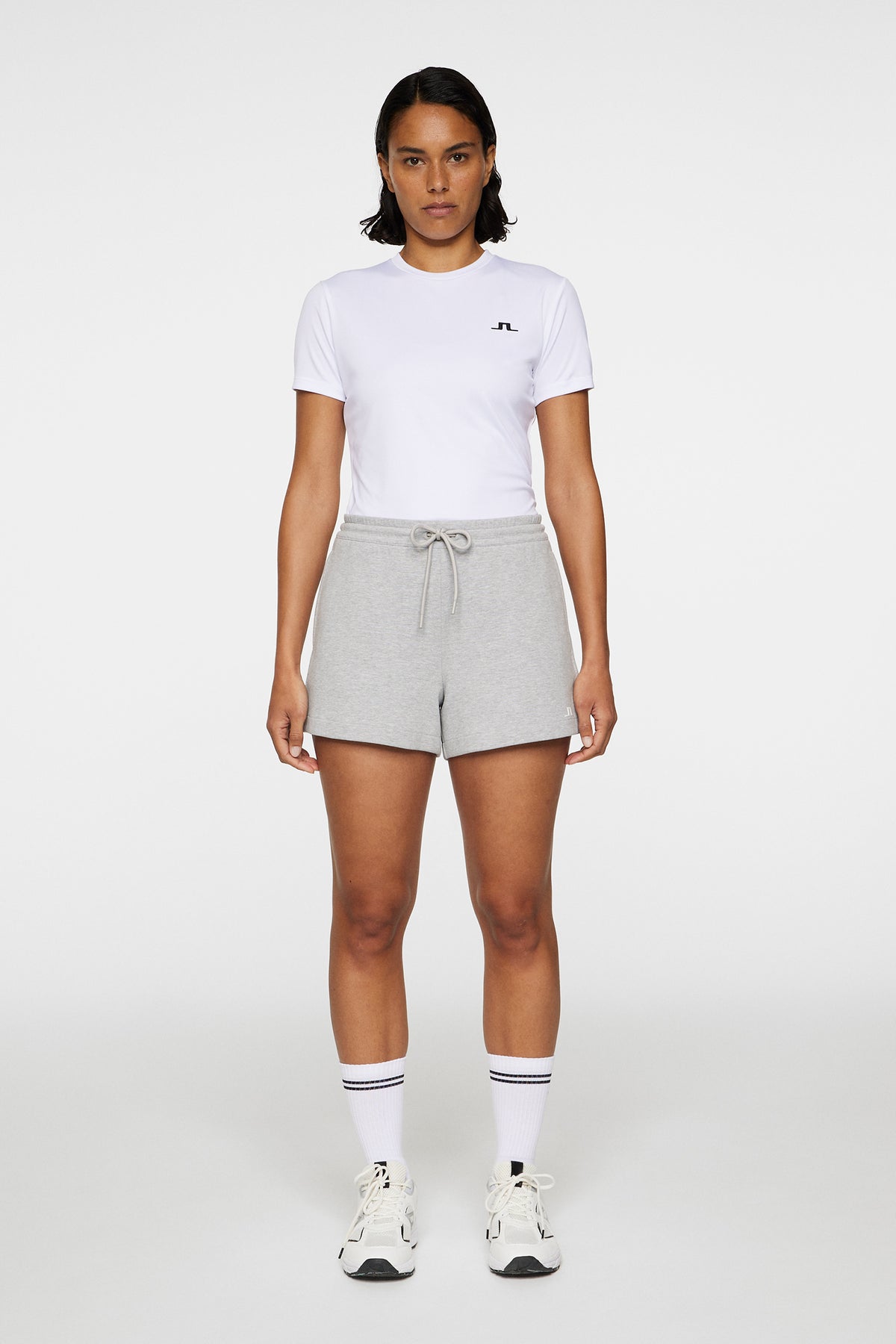 Mikki Sweatshirt shorts in Light Grey Melange by J.Lindeberg