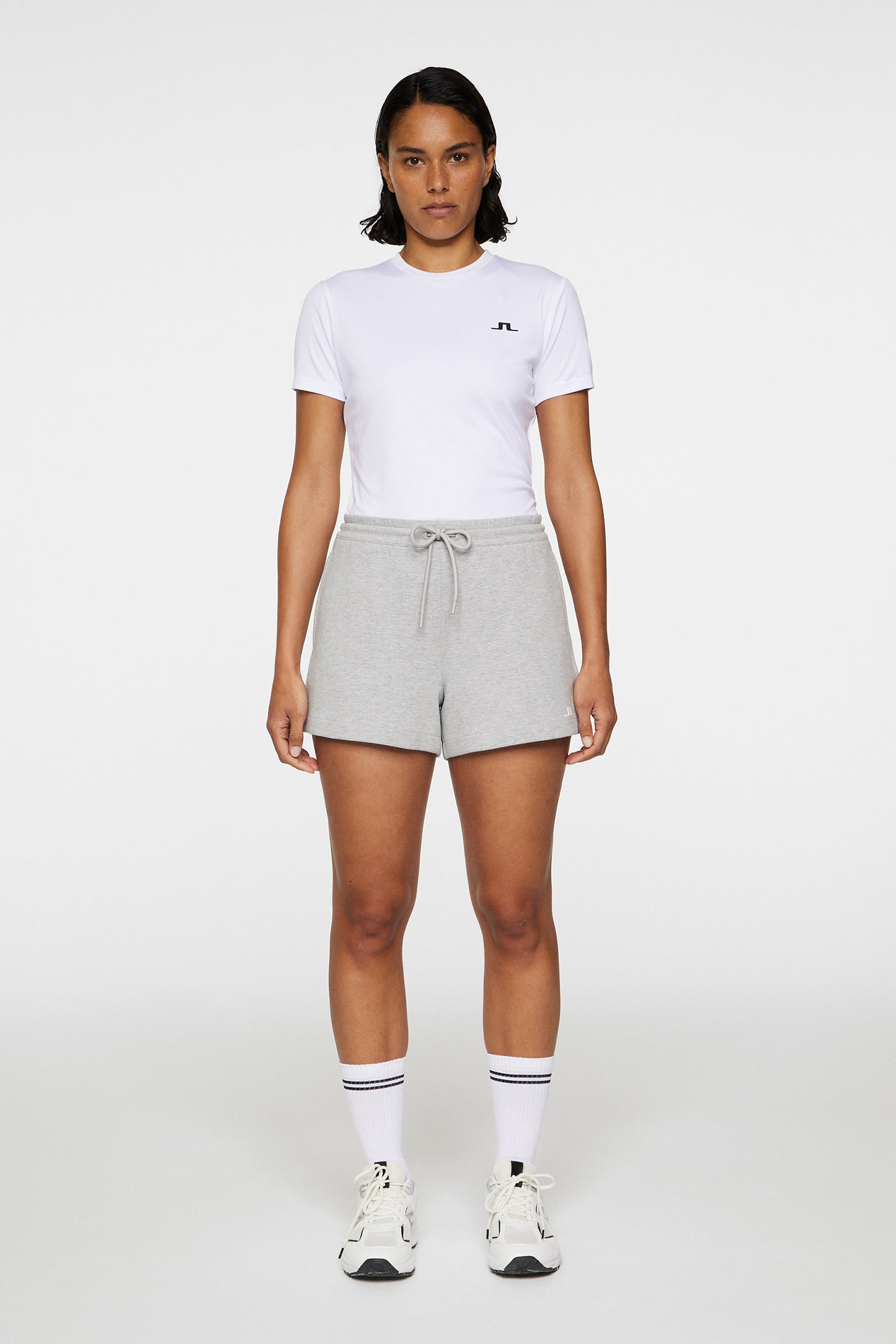 Mikki Sweatshirt shorts in Light Grey Melange by J.Lindeberg