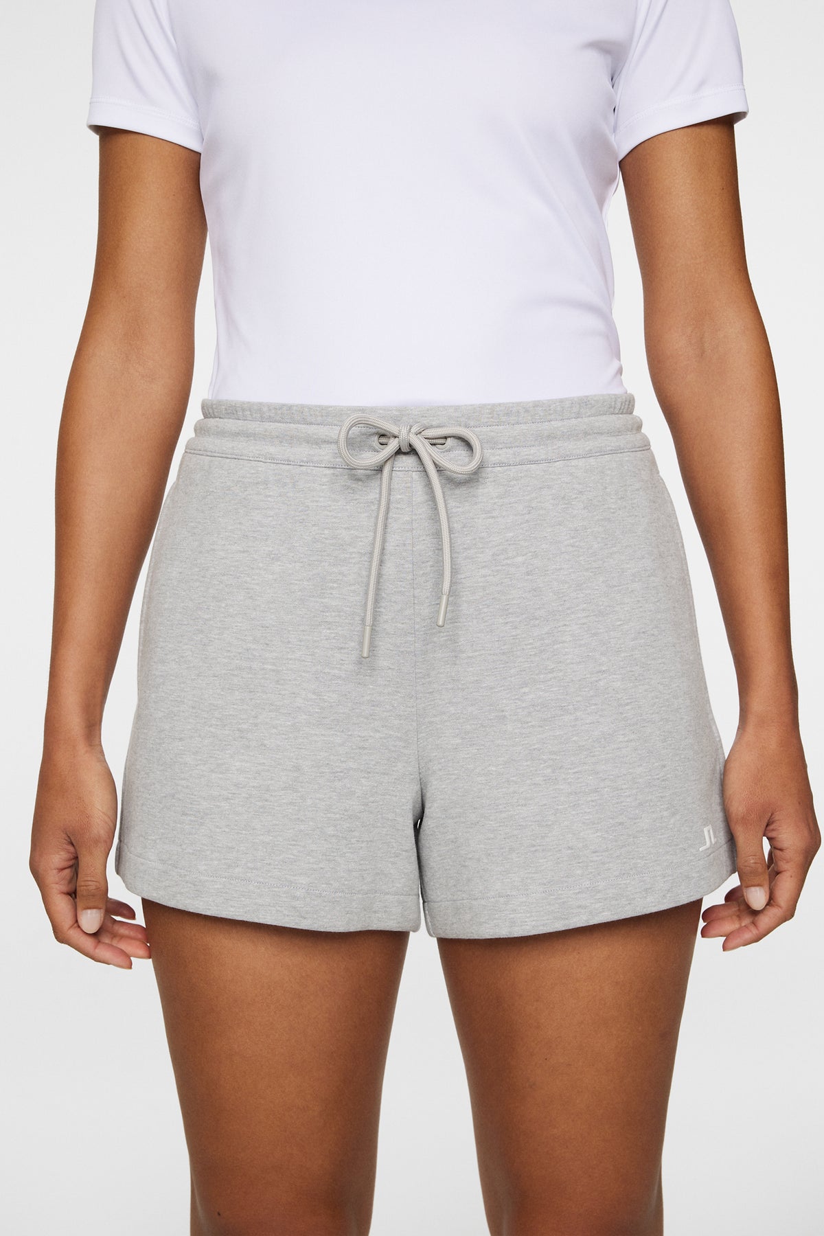 Mikki Sweatshirt shorts in Light Grey Melange by J.Lindeberg