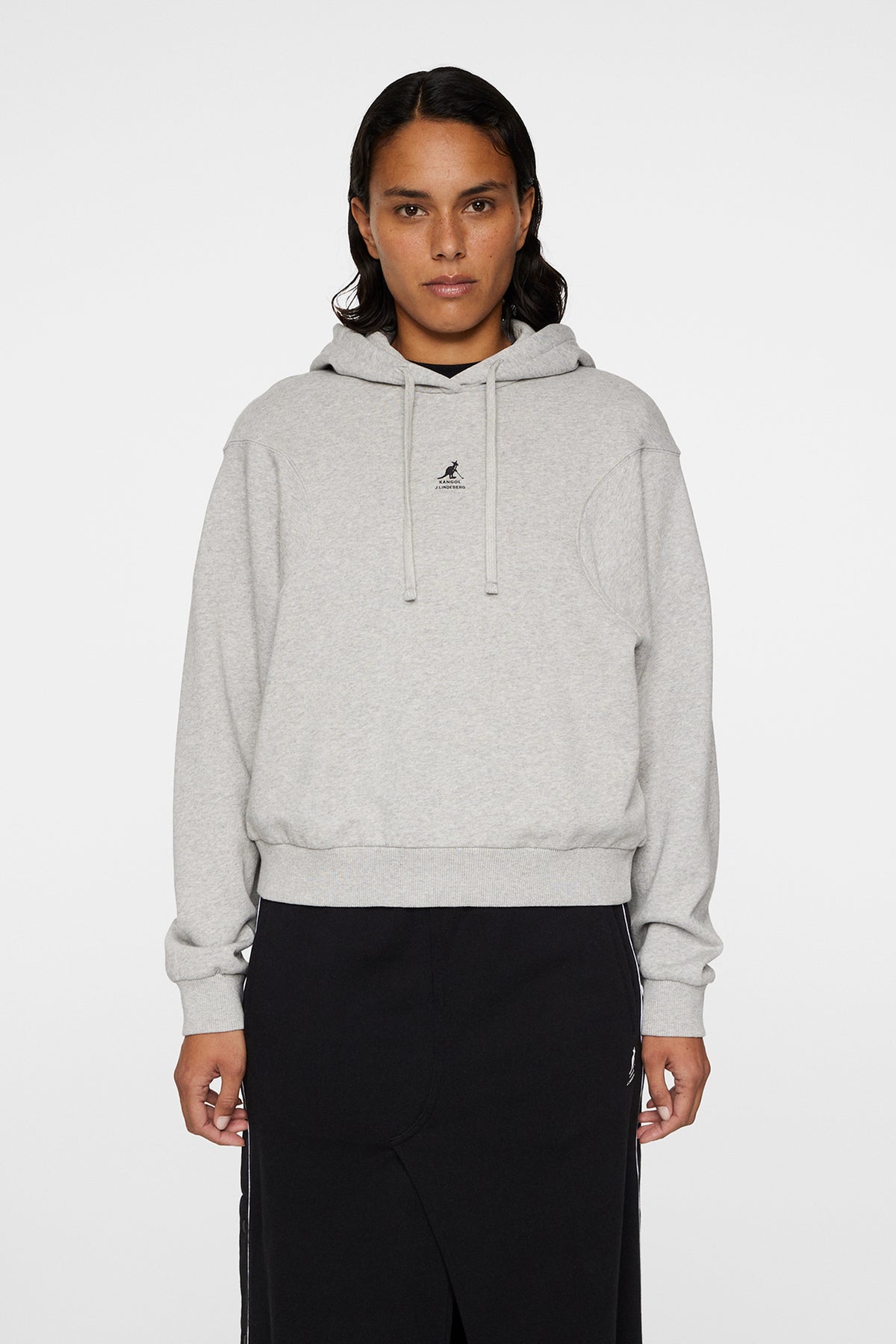 Sandie Hoodie in Light Grey Melange by J.Lindeberg