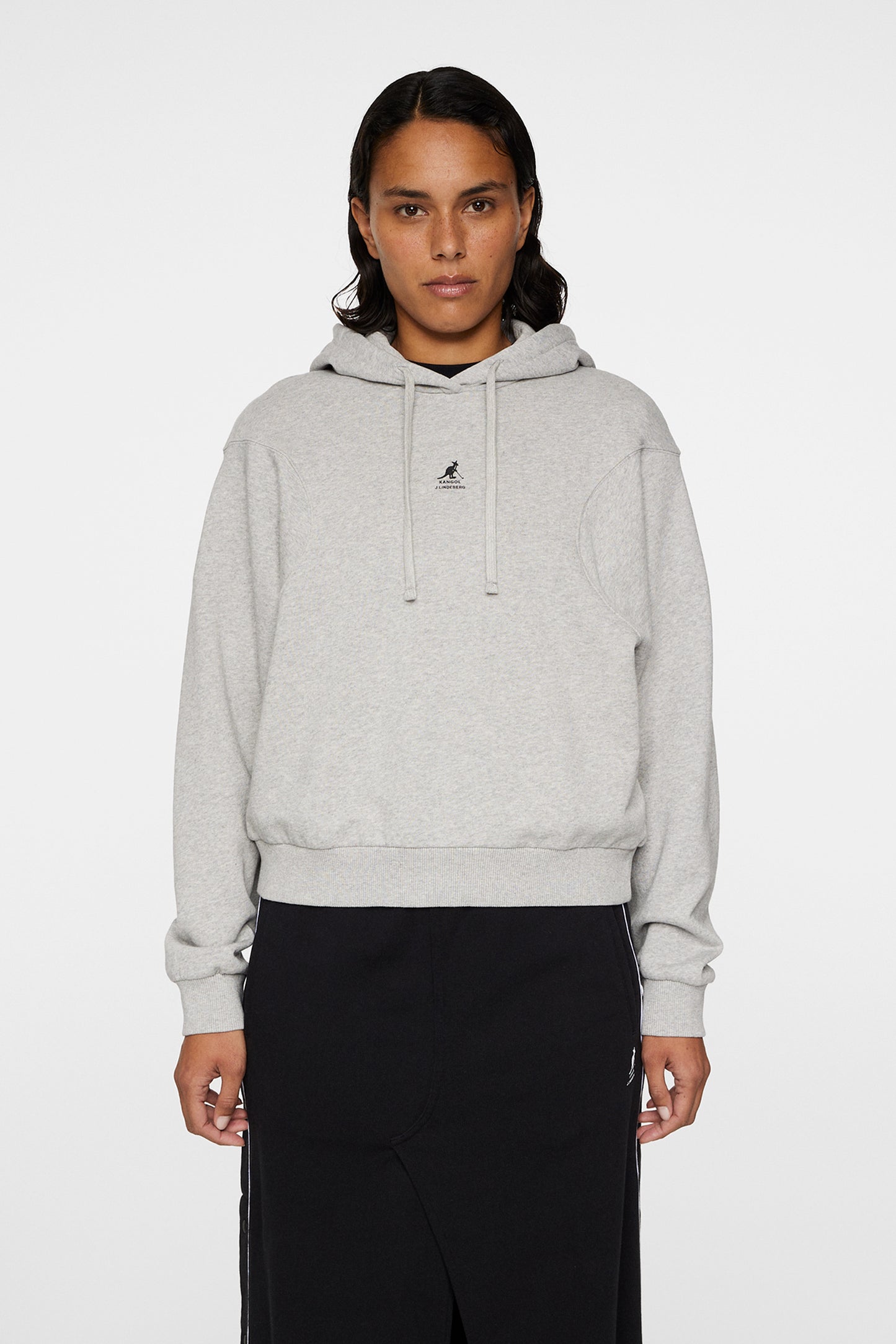 Sandie Hoodie in Light Grey Melange by J.Lindeberg