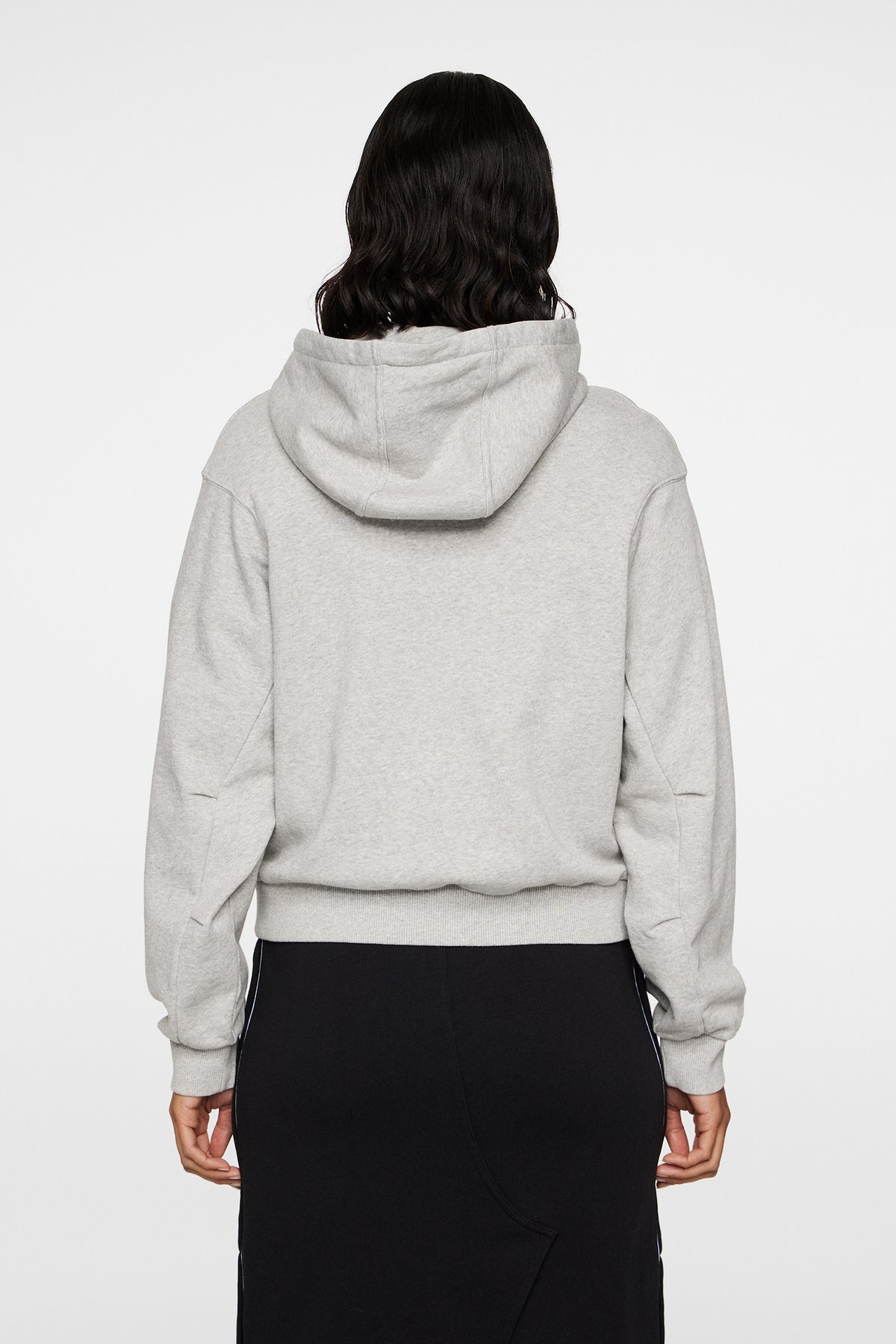 Sandie Hoodie in Light Grey Melange by J.Lindeberg
