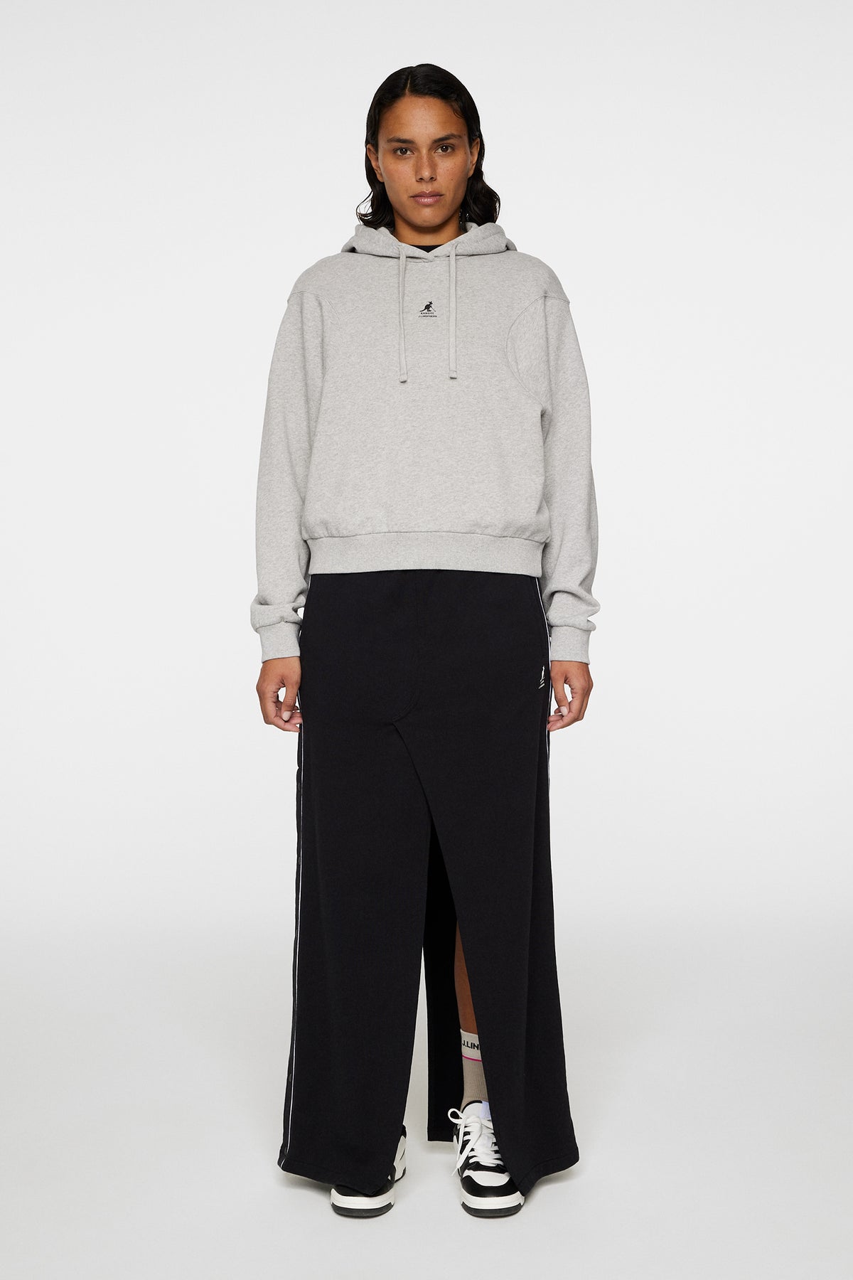 Sandie Hoodie in Light Grey Melange by J.Lindeberg