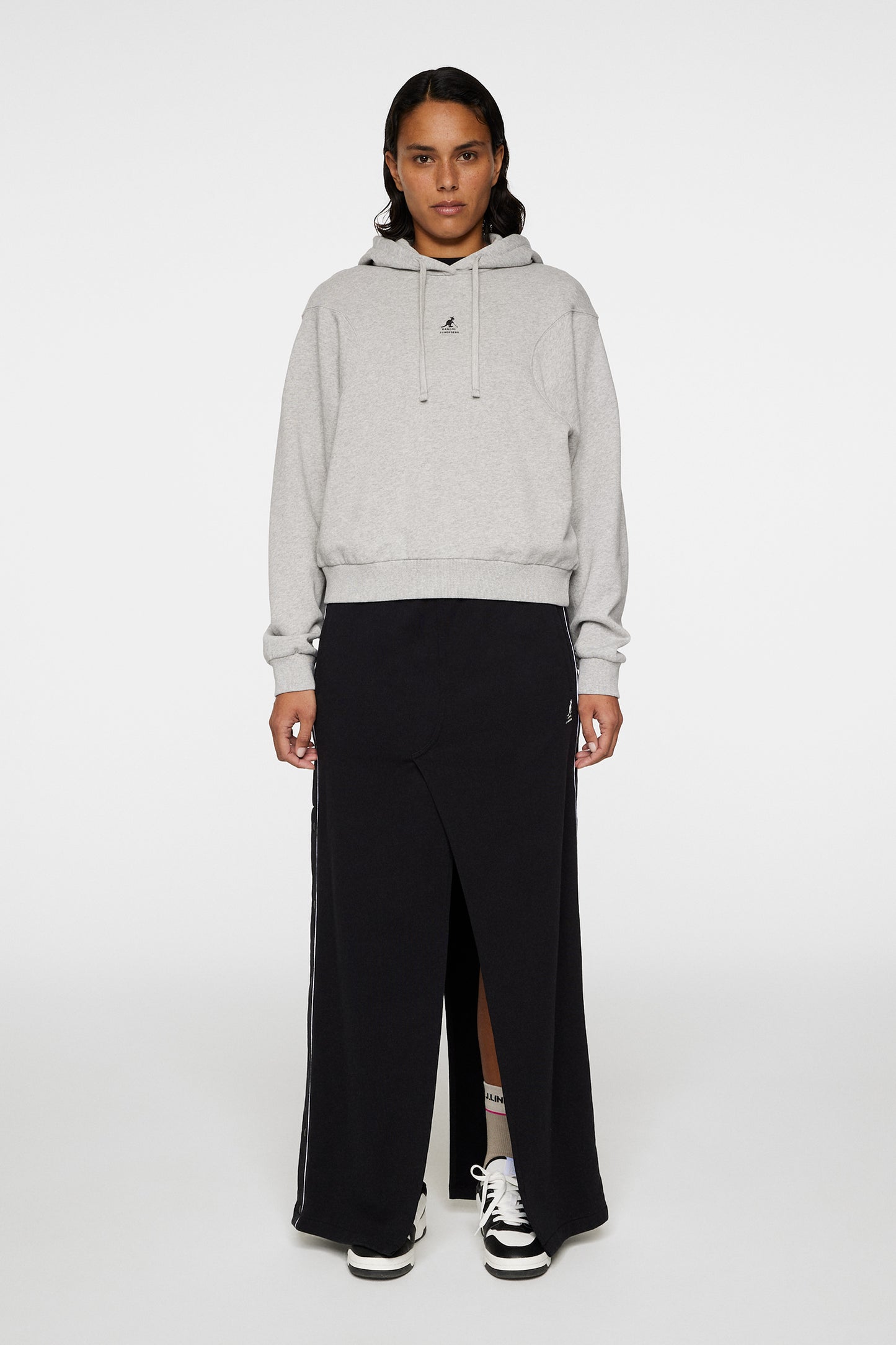 Sandie Hoodie in Light Grey Melange by J.Lindeberg