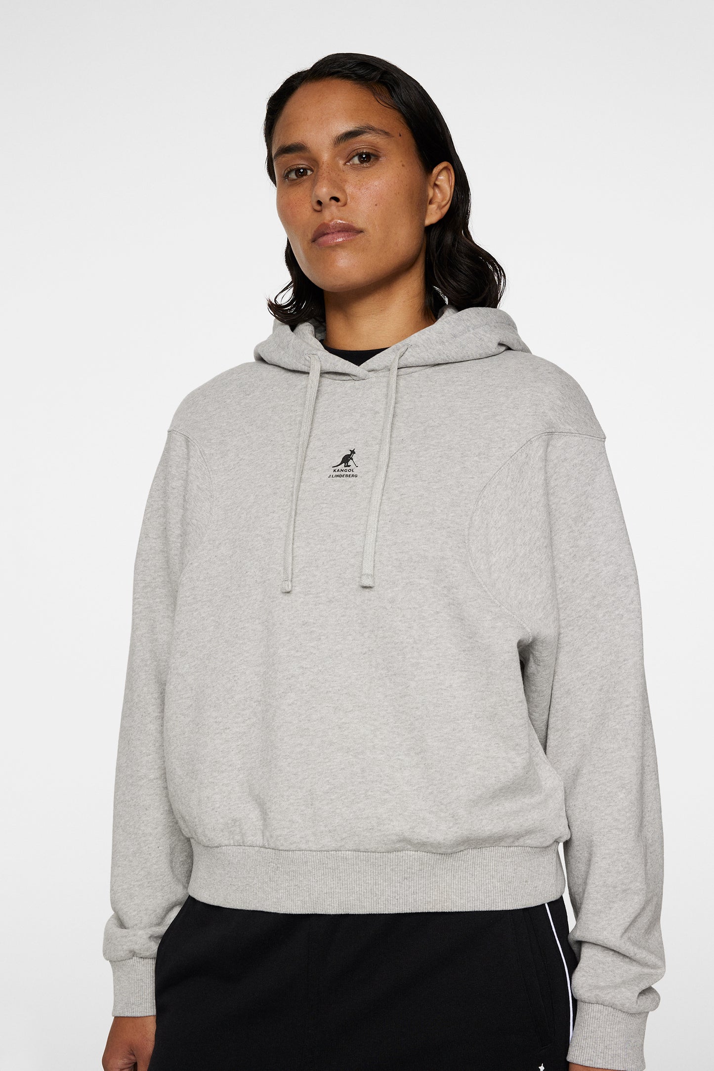 Sandie Hoodie in Light Grey Melange by J.Lindeberg