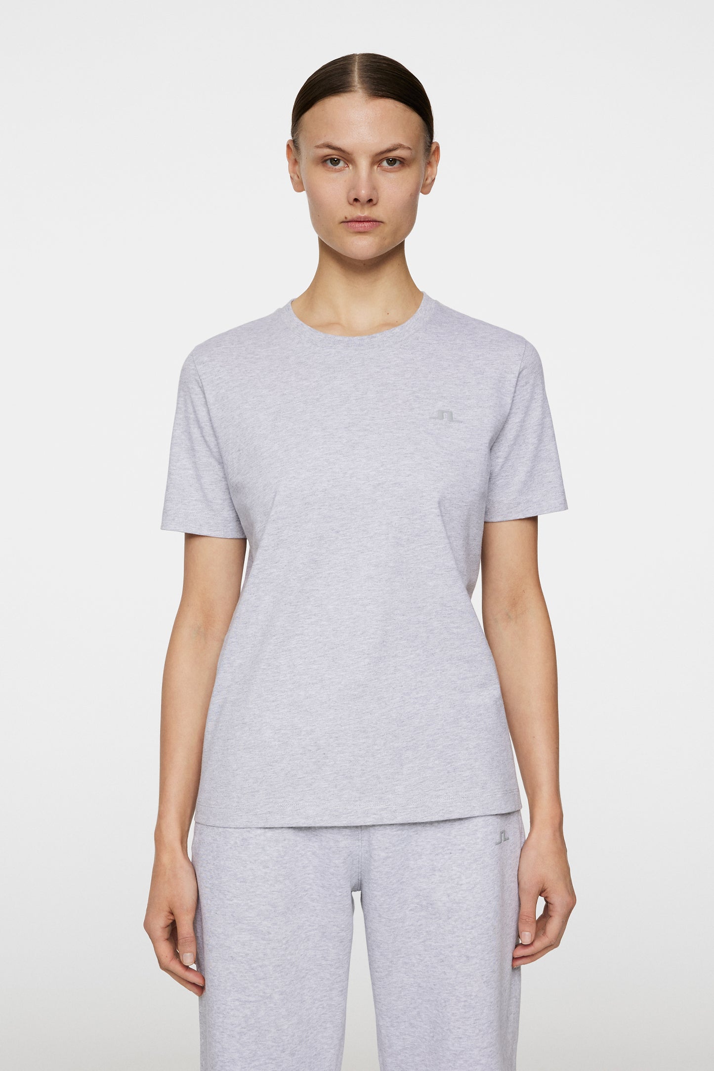 W Alpha T-shirt in Light Grey Melange by J.Lindeberg