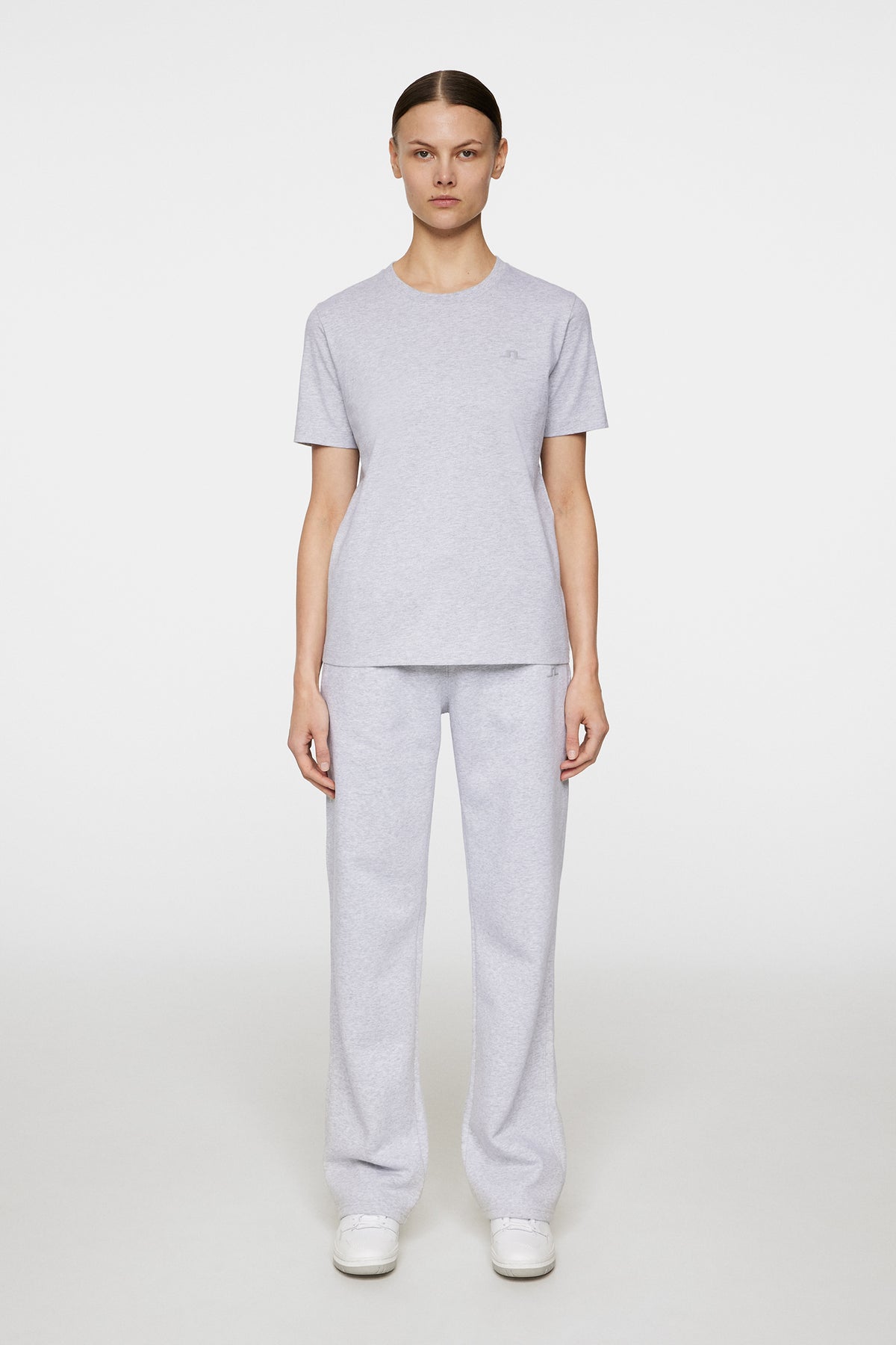W Alpha T-shirt in Light Grey Melange by J.Lindeberg