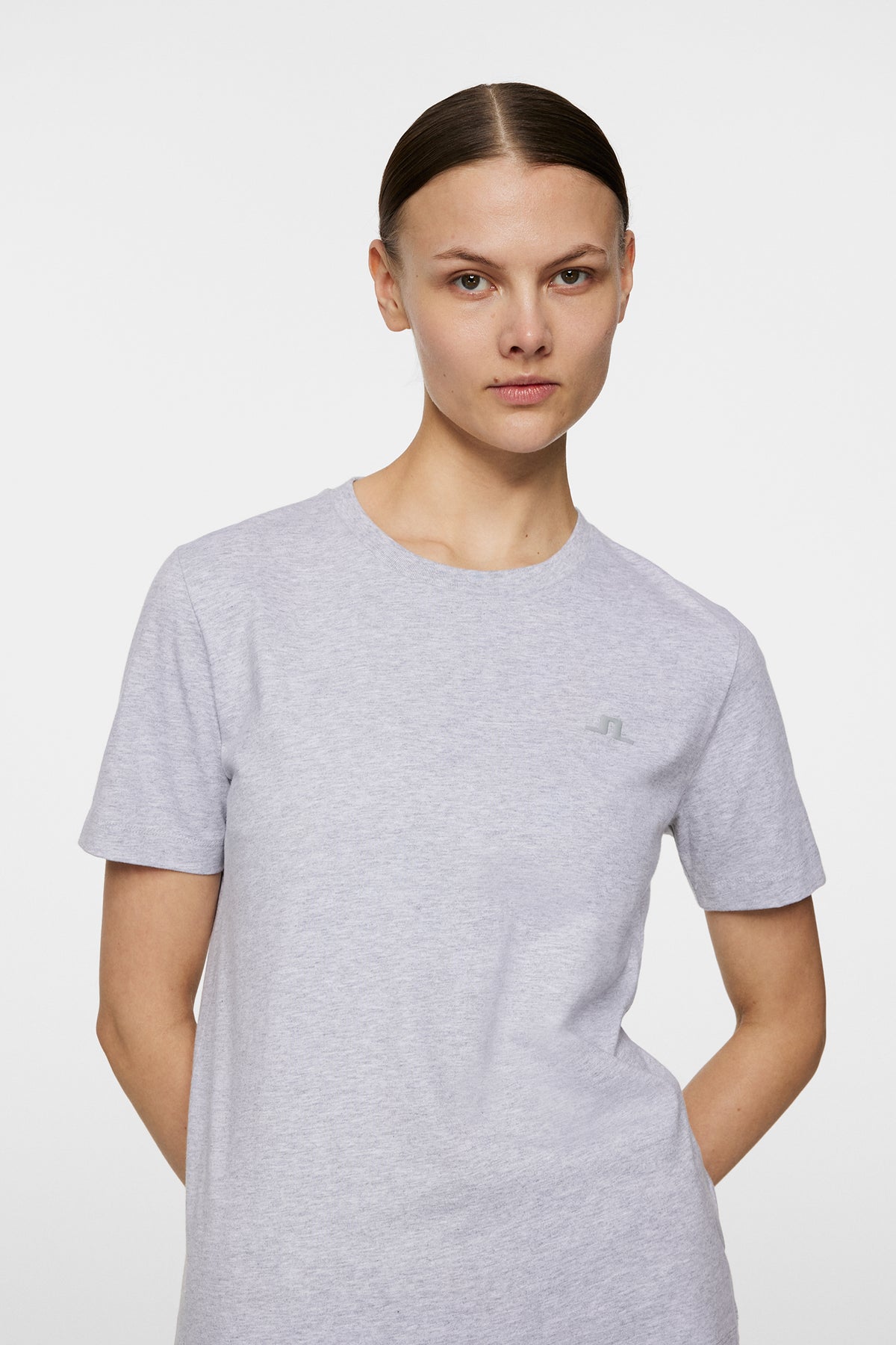 W Alpha T-shirt in Light Grey Melange by J.Lindeberg