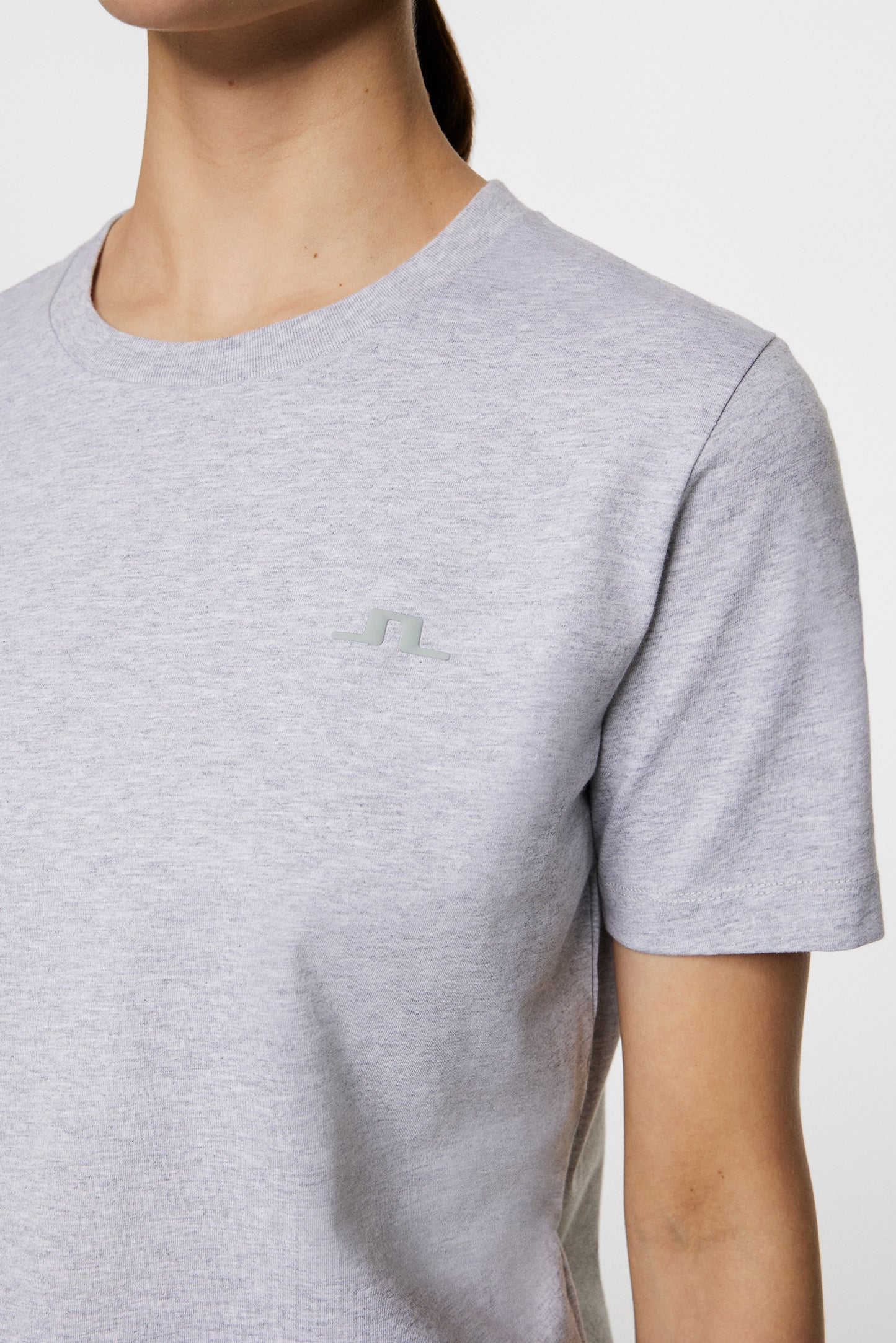 W Alpha T-shirt in Light Grey Melange by J.Lindeberg