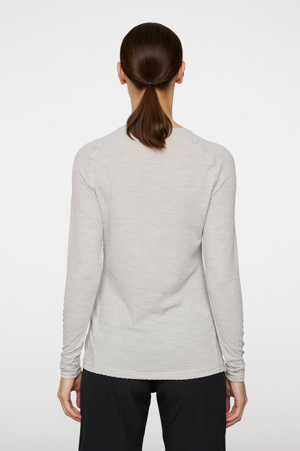 Bella Wool LS T-shirt in Light Grey Melange by J.Lindeberg