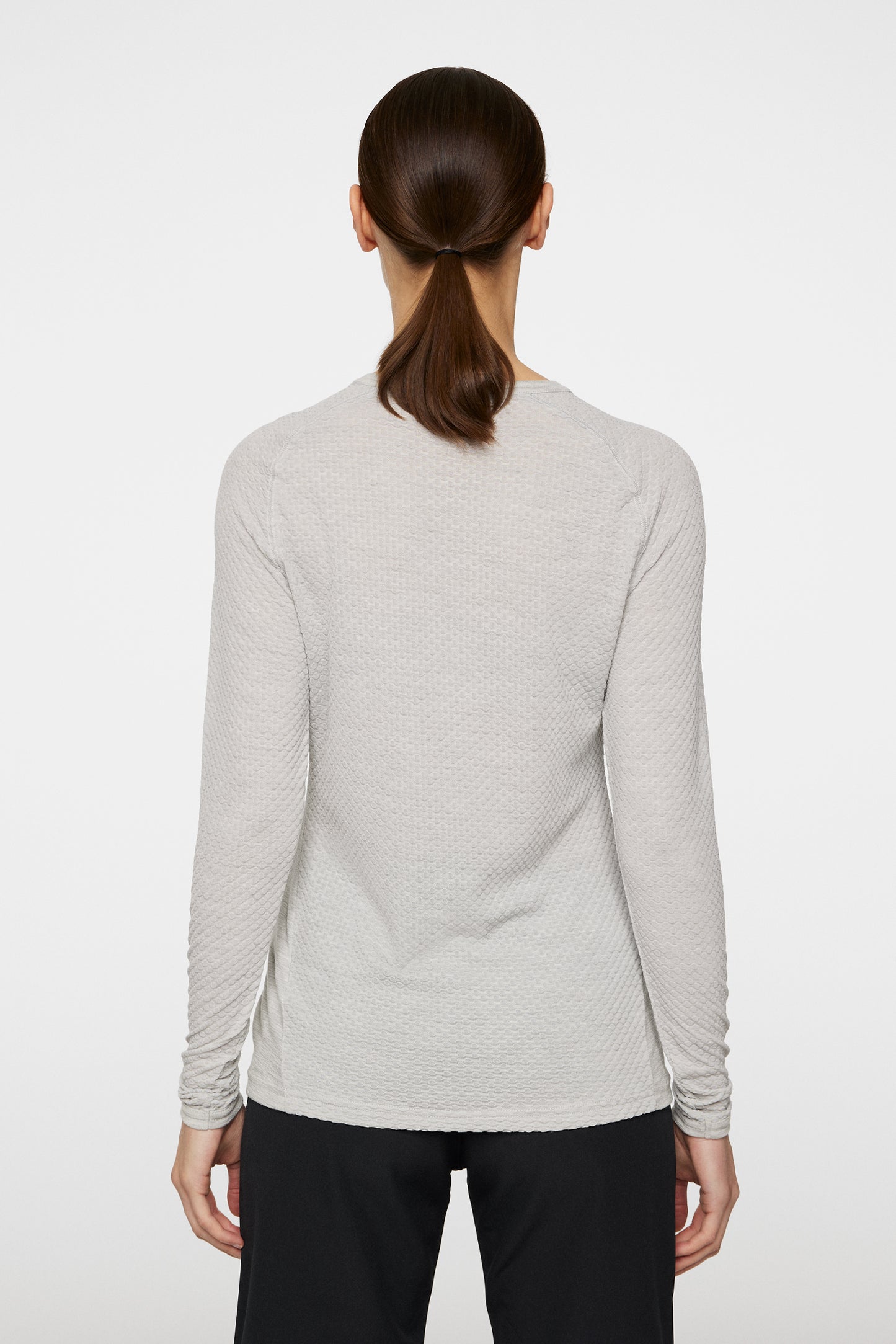 Bella Wool LS T-shirt in Light Grey Melange by J.Lindeberg
