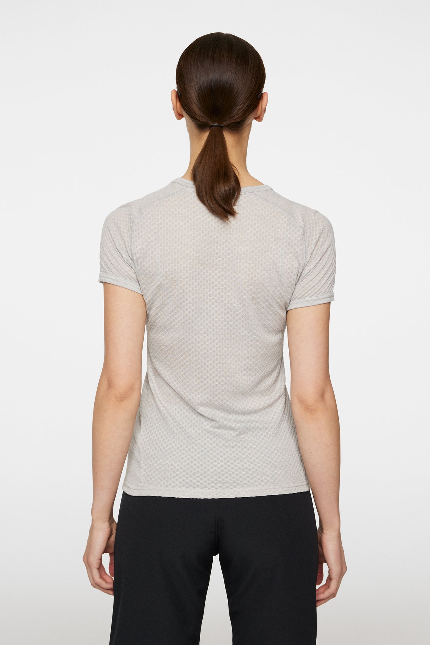 Bella Wool T-shirt in Light Grey Melange by J.Lindeberg