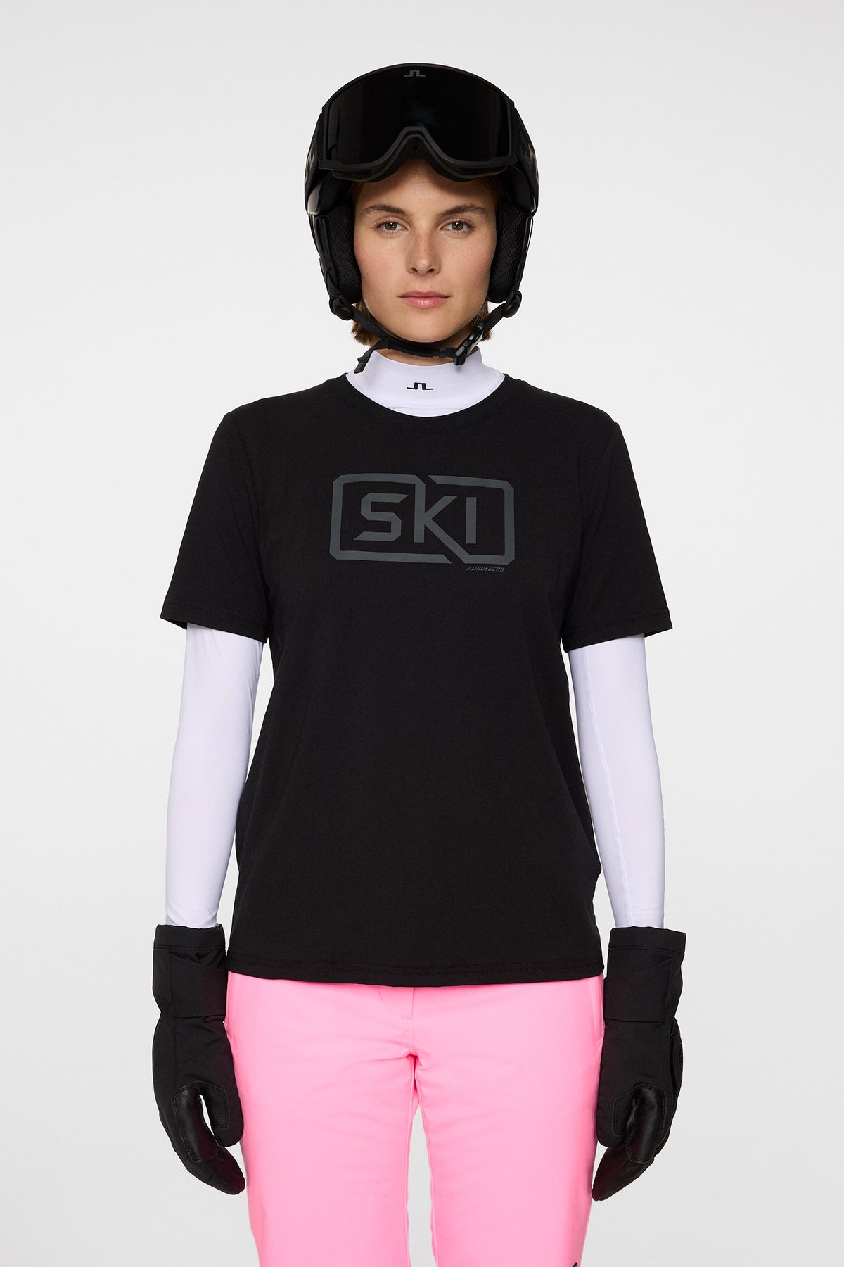 Malia T-shirt in Black by J.Lindeberg