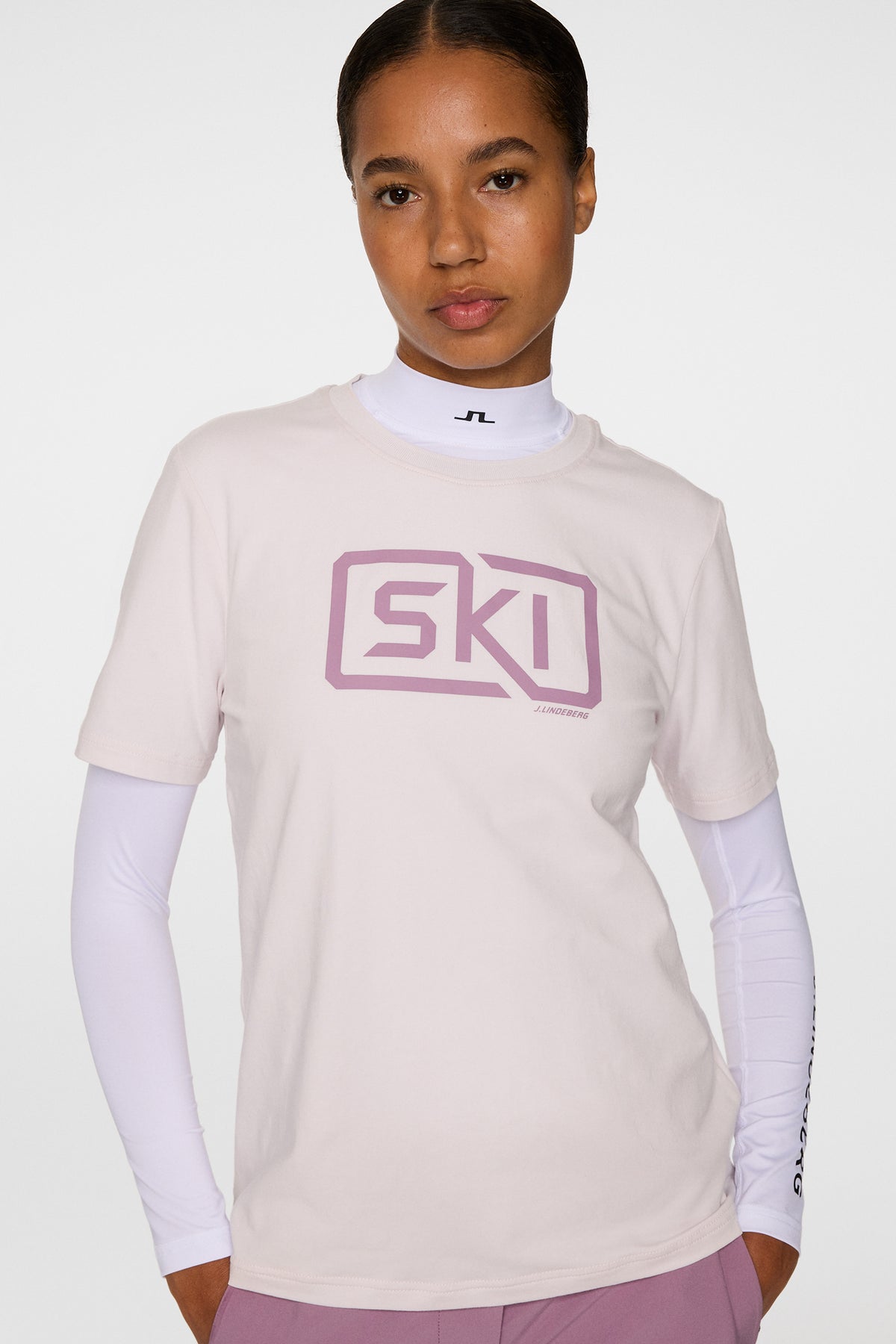 Malia T-shirt in Grey Lilac by J.Lindeberg