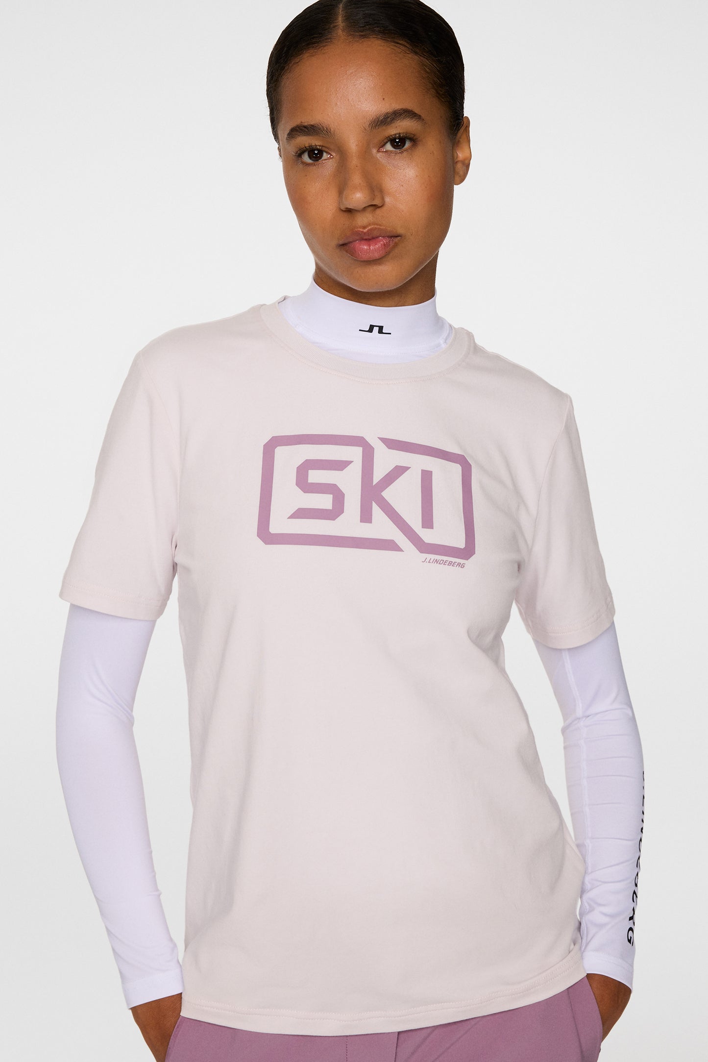 Malia T-shirt in Grey Lilac by J.Lindeberg