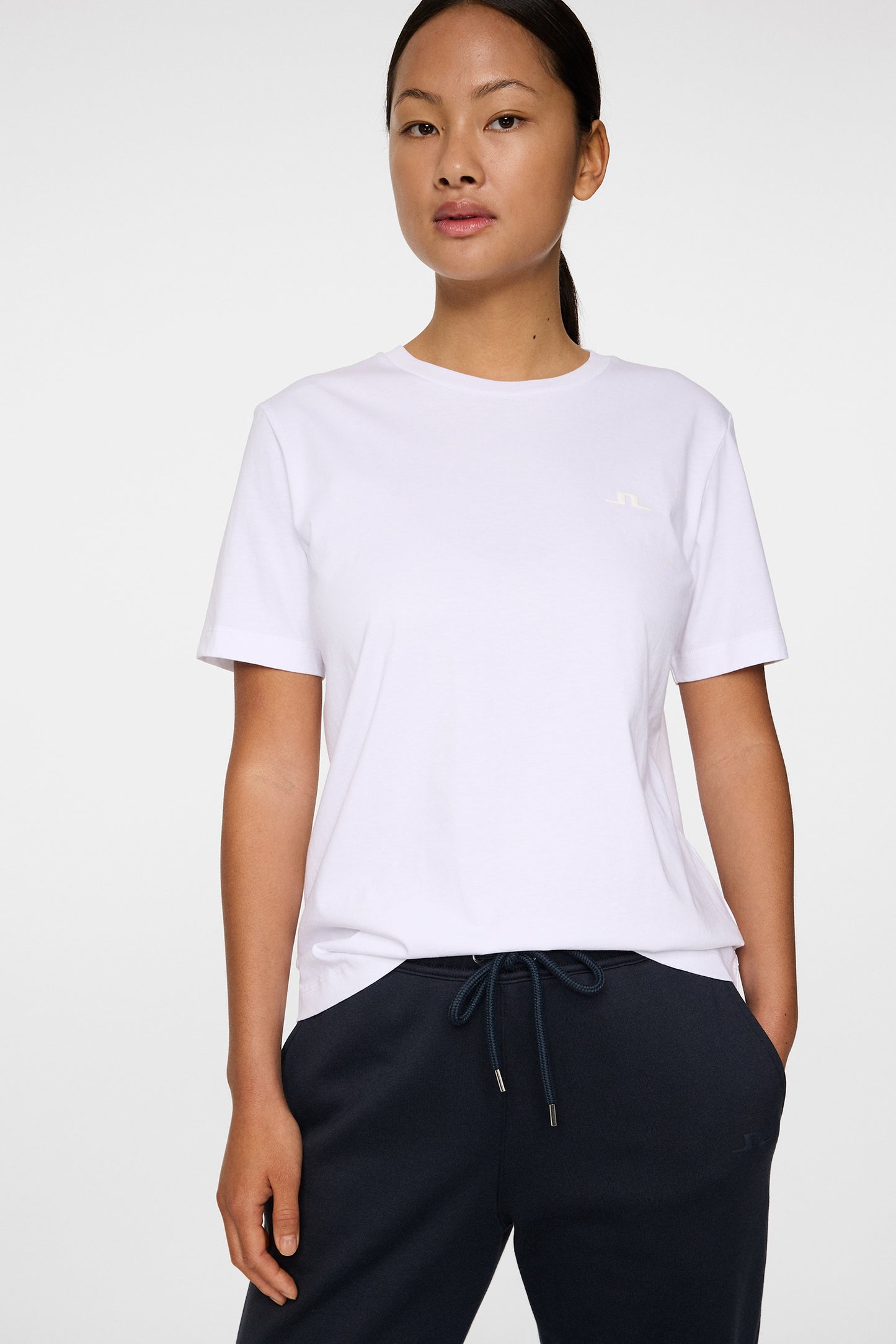 W Alpha T-shirt in White by J.Lindeberg
